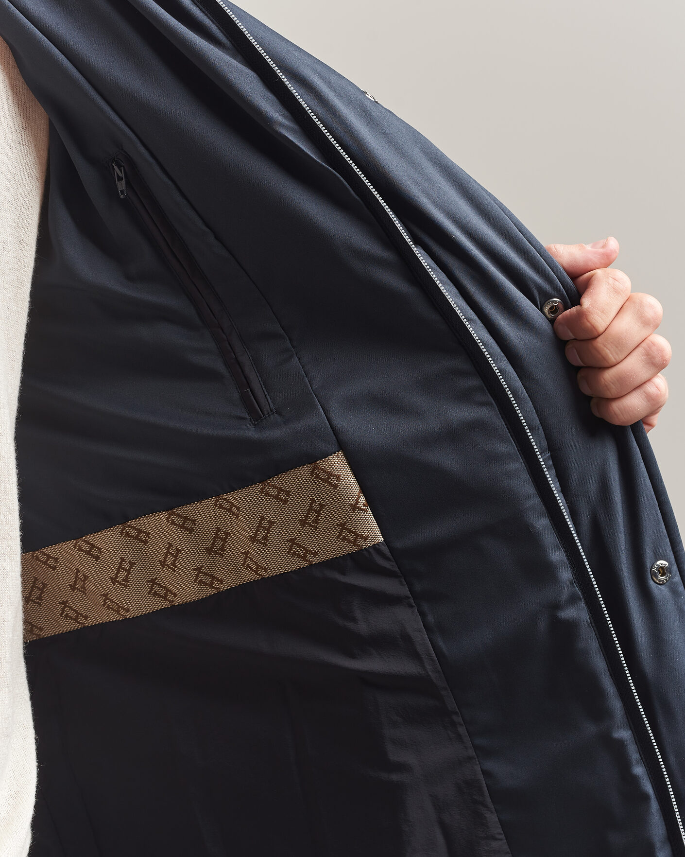 Heren | Jassen | Herno | Faux Fur Down Parka Navy