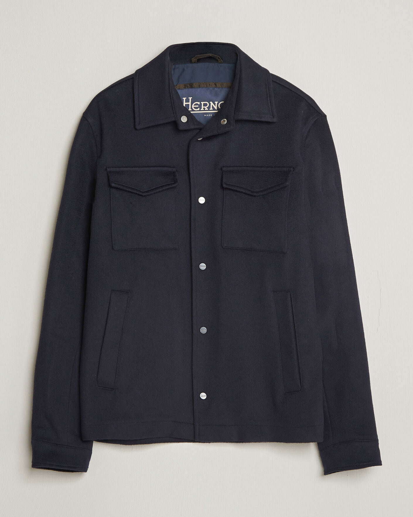 Heren | Jassen | Herno | Cashmere Overshirt Navy