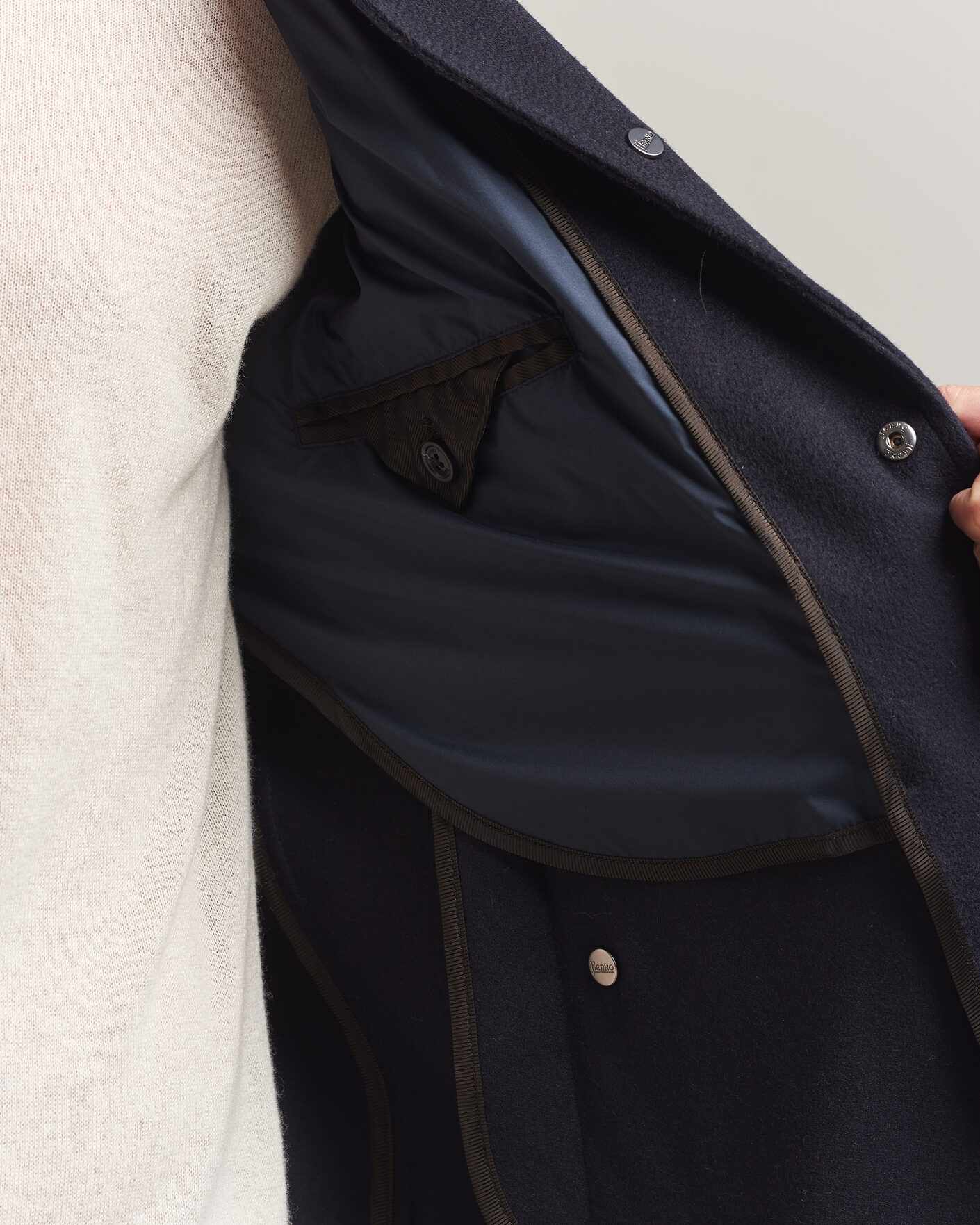 Heren | Jassen | Herno | Cashmere Overshirt Navy