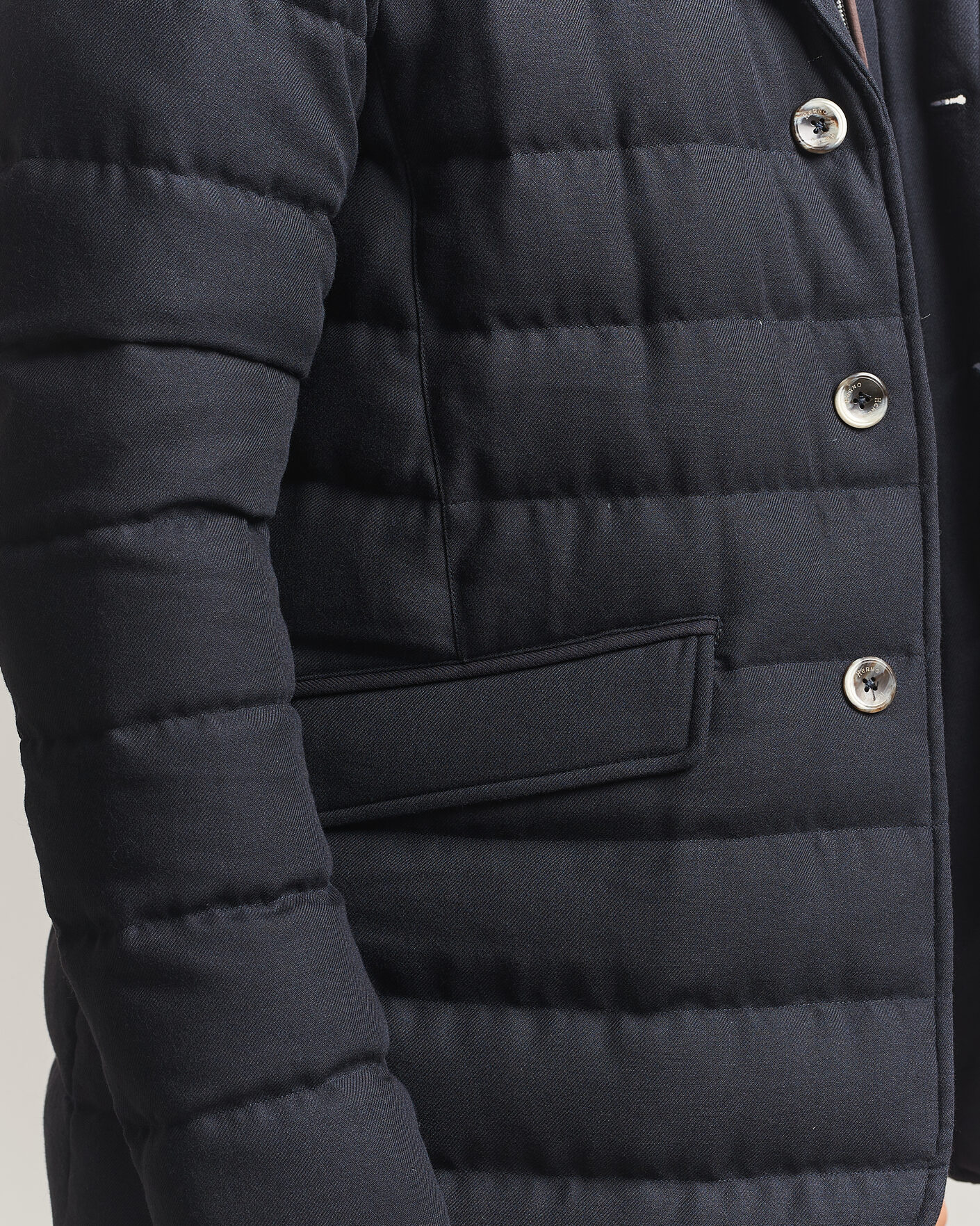 Heren | Jassen | Herno | Flannel Down Blazer Navy