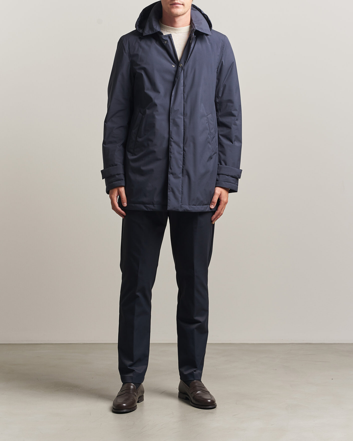 Heren | Jassen | Herno | Waterproof Nylon Coat Navy