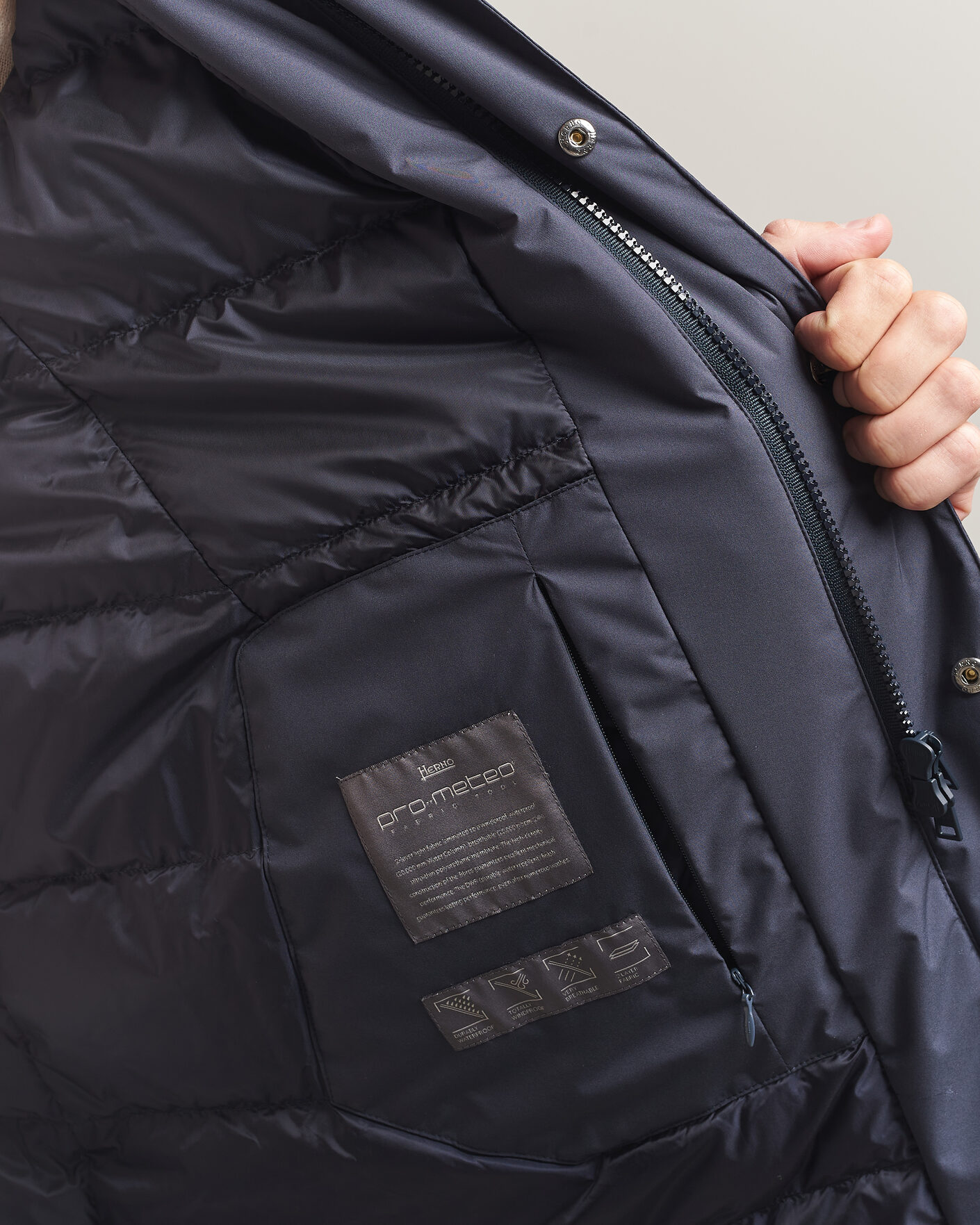 Heren | Jassen | Herno | Waterproof Nylon Coat Navy