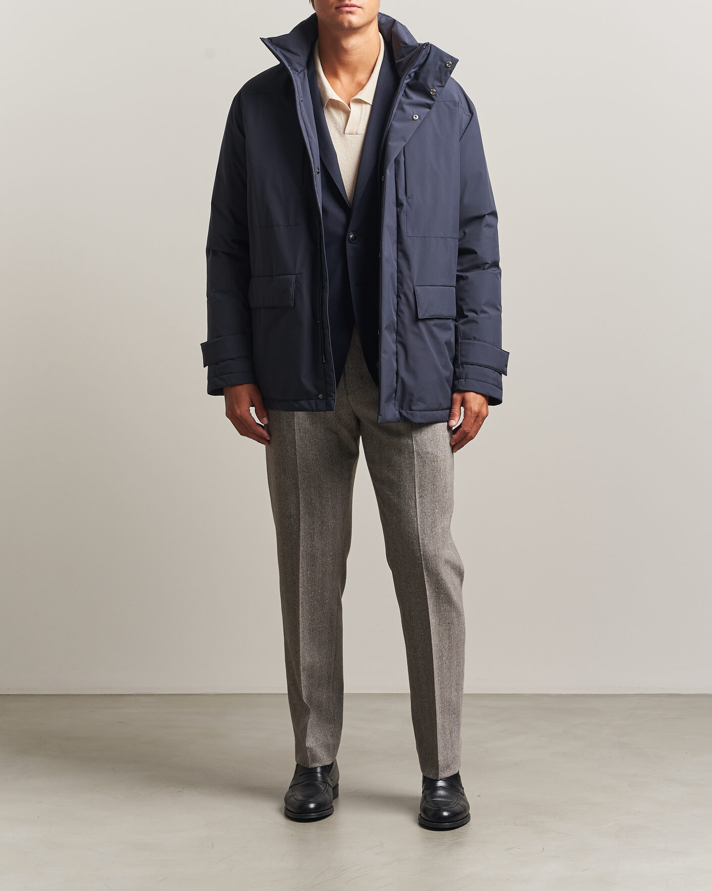 Heren | Jassen | Herno | Waterproof Down Coat Navy