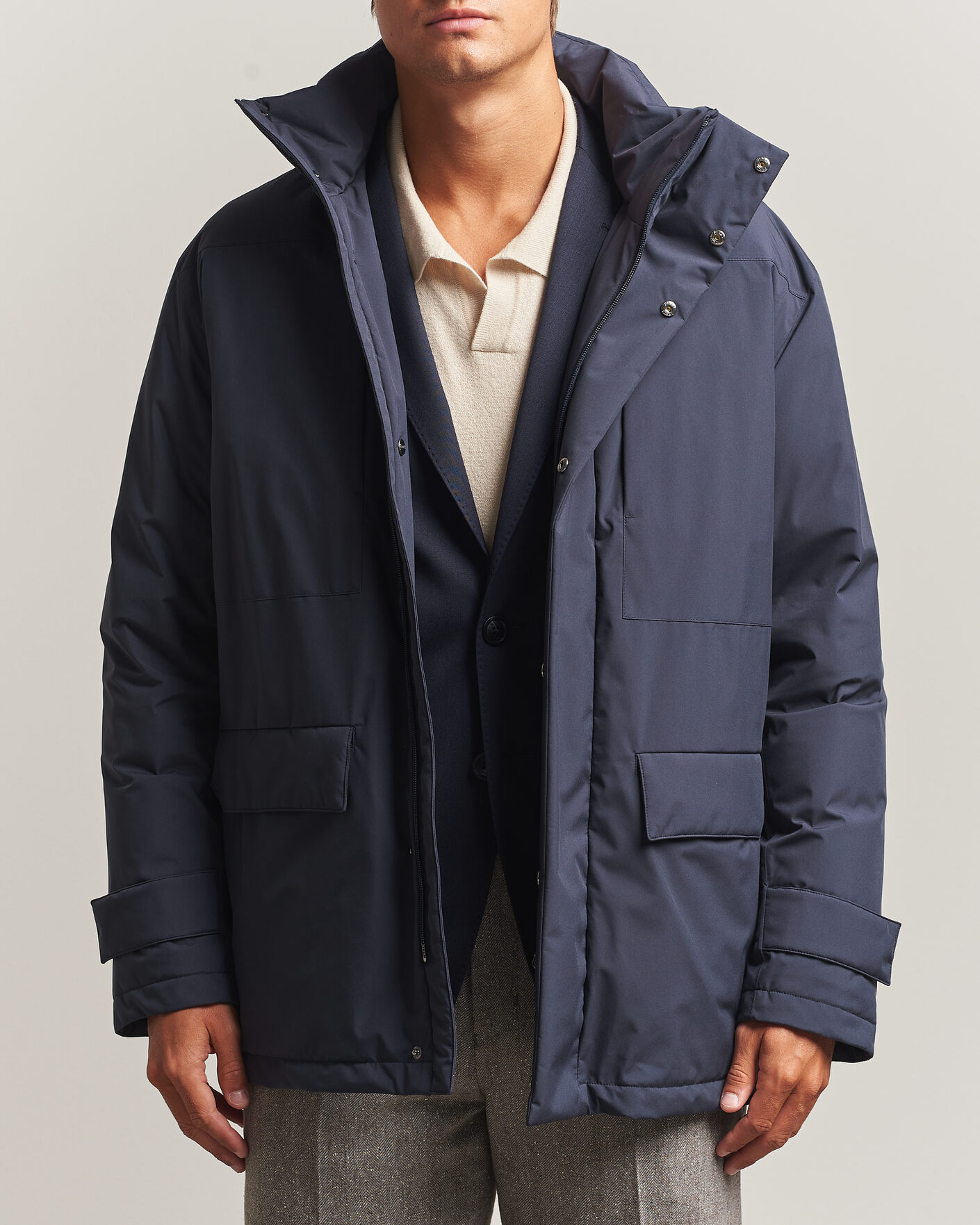 Heren | Jassen | Herno | Waterproof Down Coat Navy