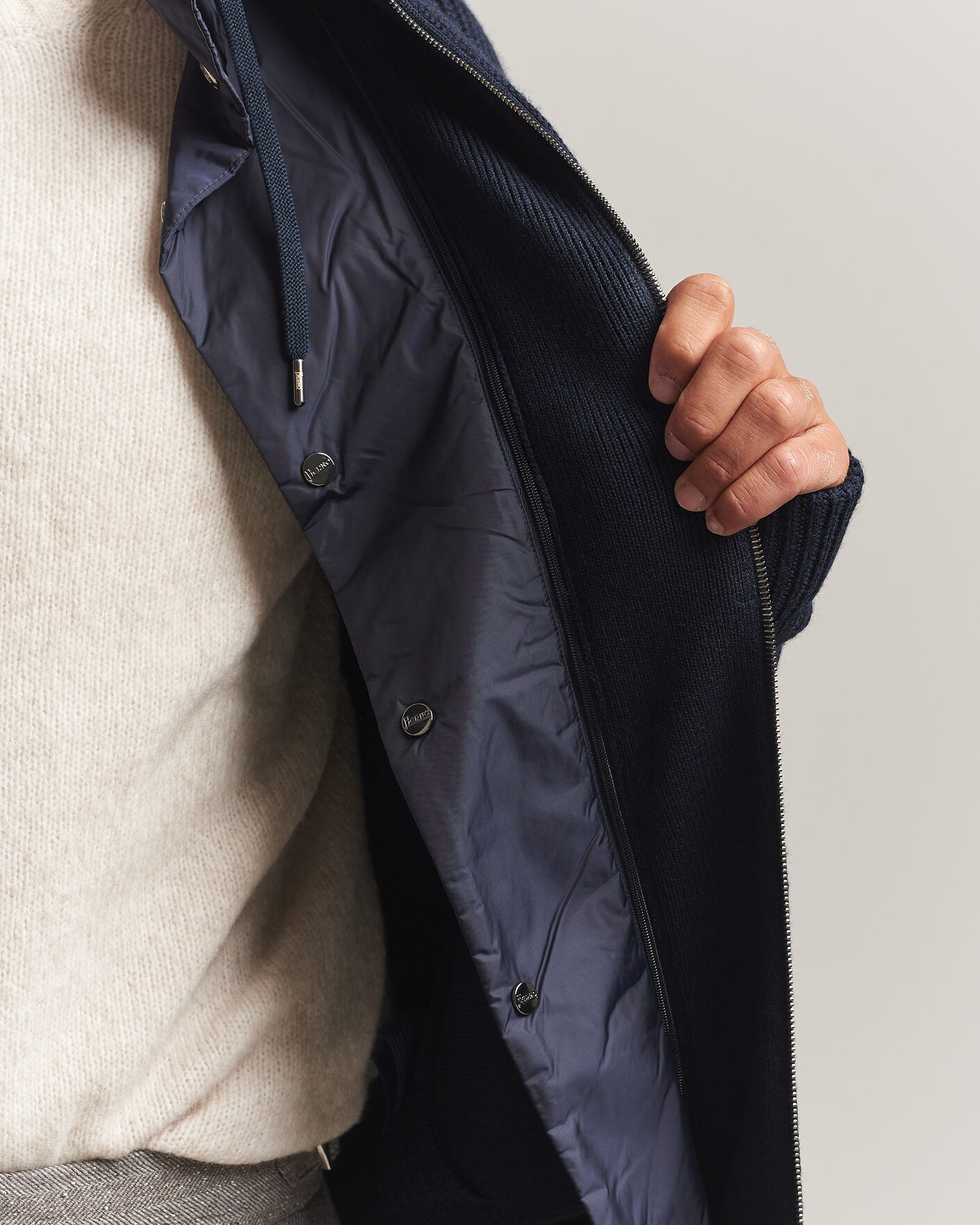 Heren | Truien | Herno | Full Zip Knit Cardigan Navy