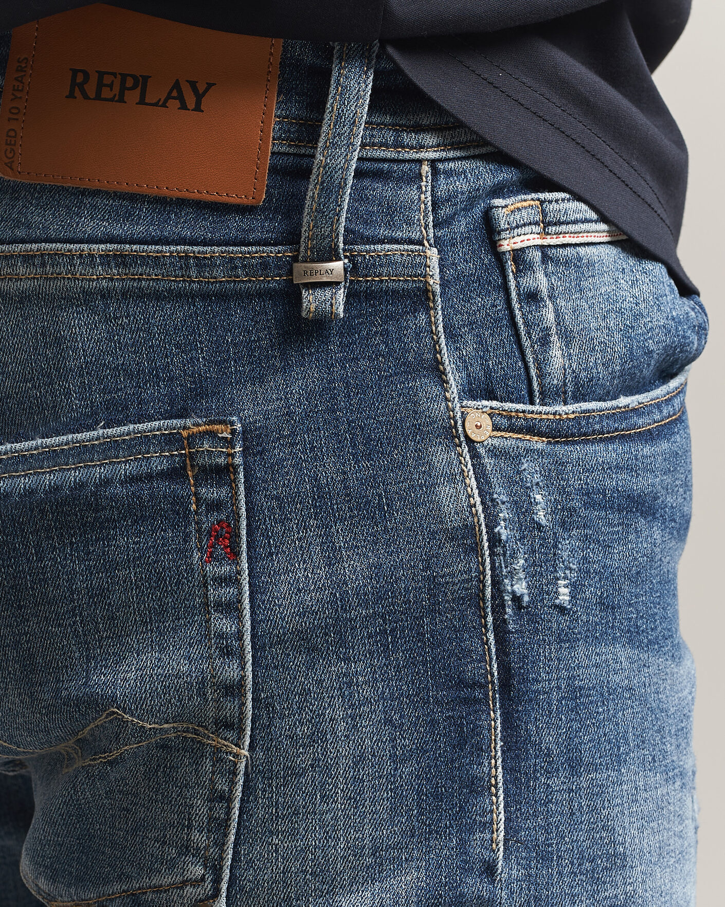 Heren | Jeans | Replay | Grover 10 Years Wash Jeans Light Blue