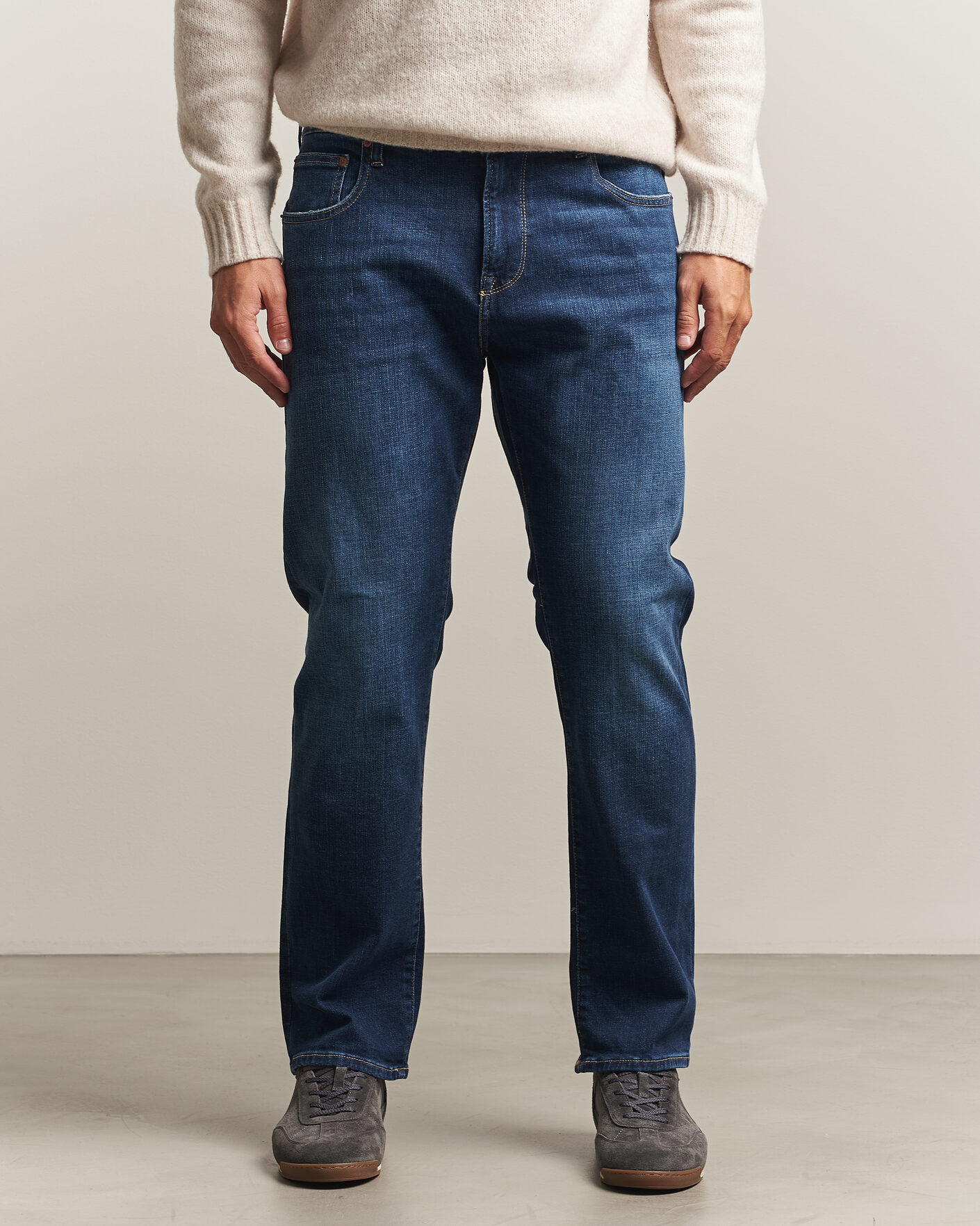 Heren | Jeans | Replay | Aideen Straight Fit Jeans Dark Blue