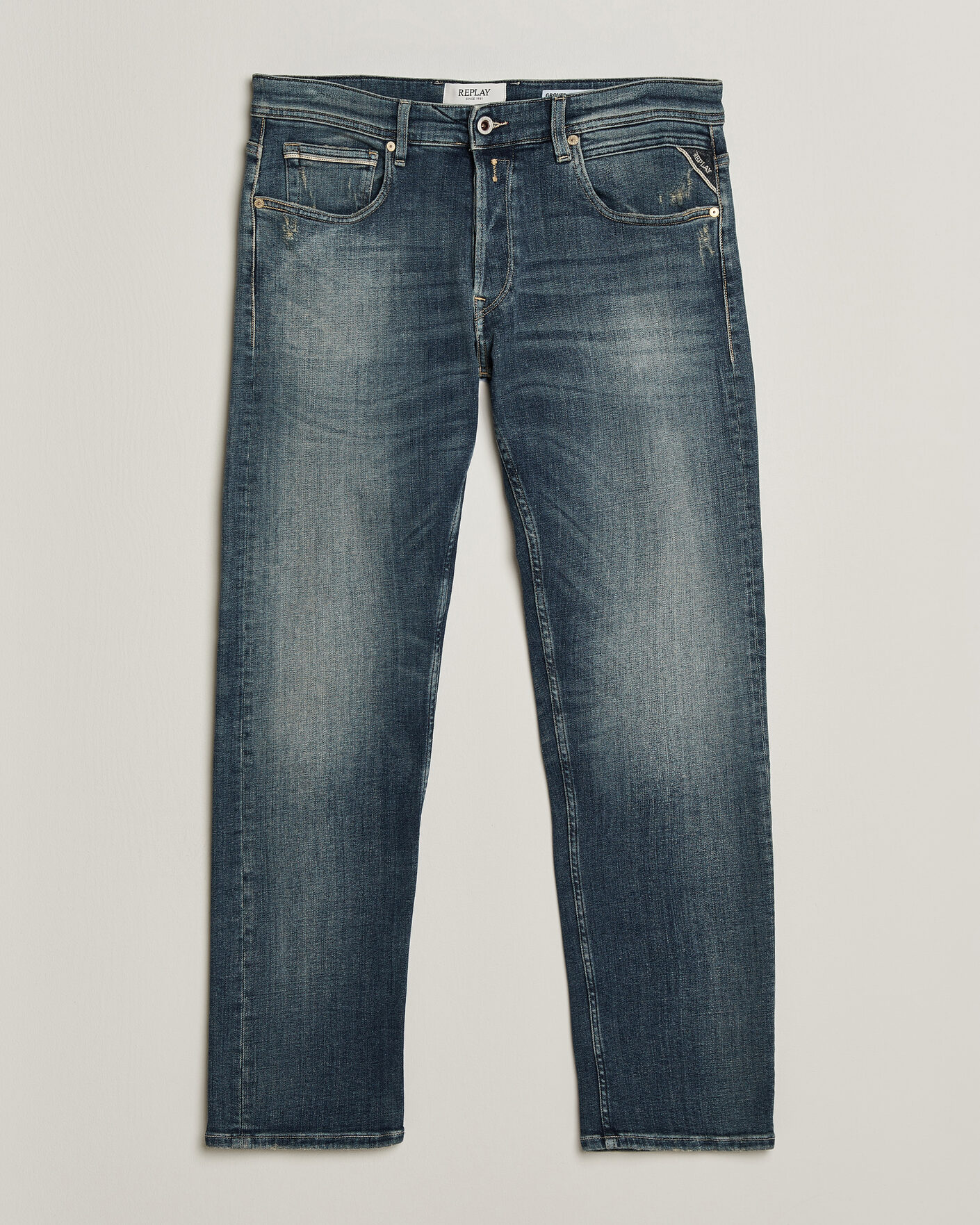 Heren | Jeans | Replay | Grover 5 Years Wash Jeans Medium Blue
