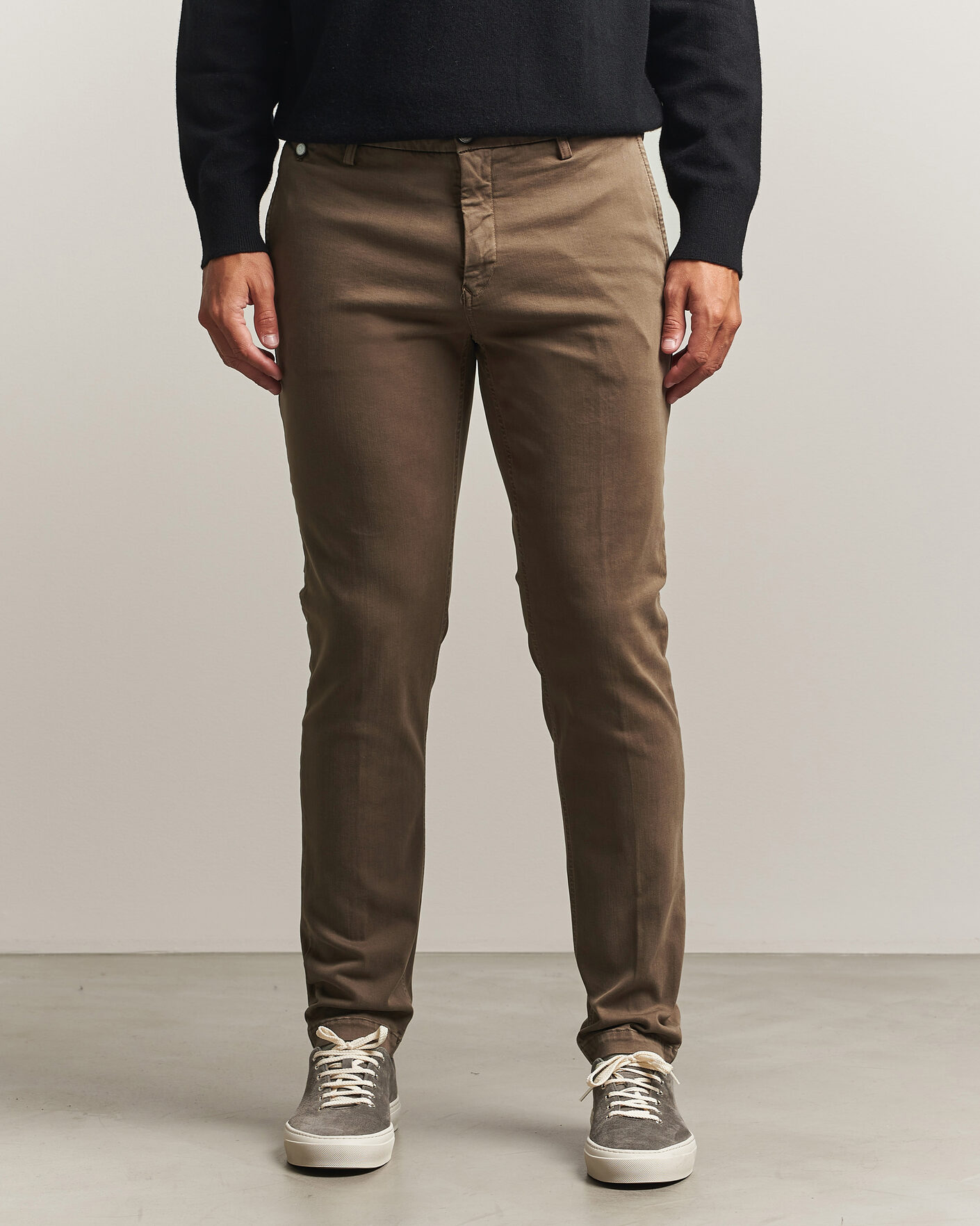 Heren | Broeken | Replay | Benni Hyperflex X-Lite Chinos Brown