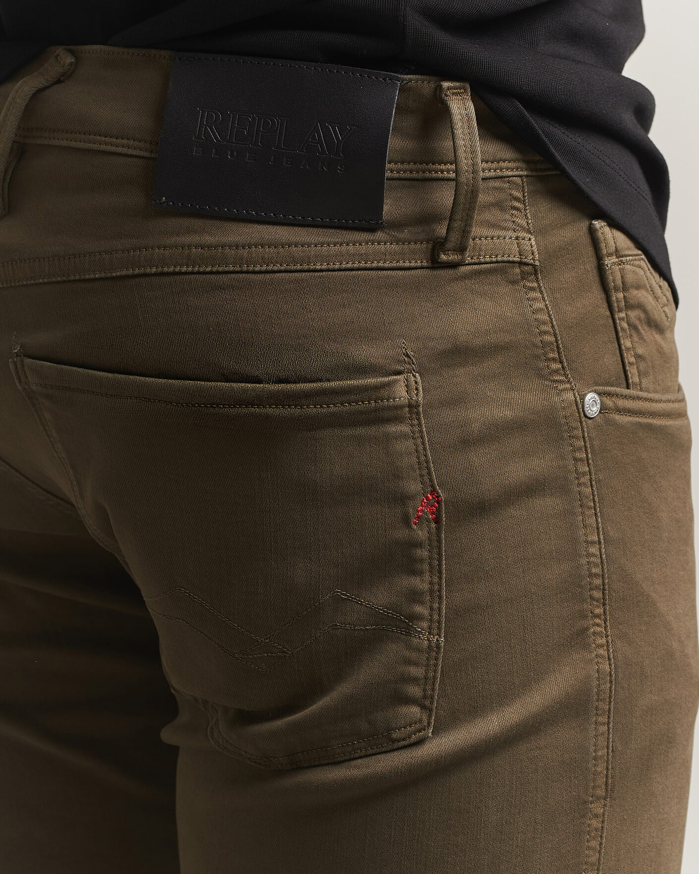 Heren | Broeken | Replay | Anbass Hyperflex 5-Pocket Pants Ivy Green