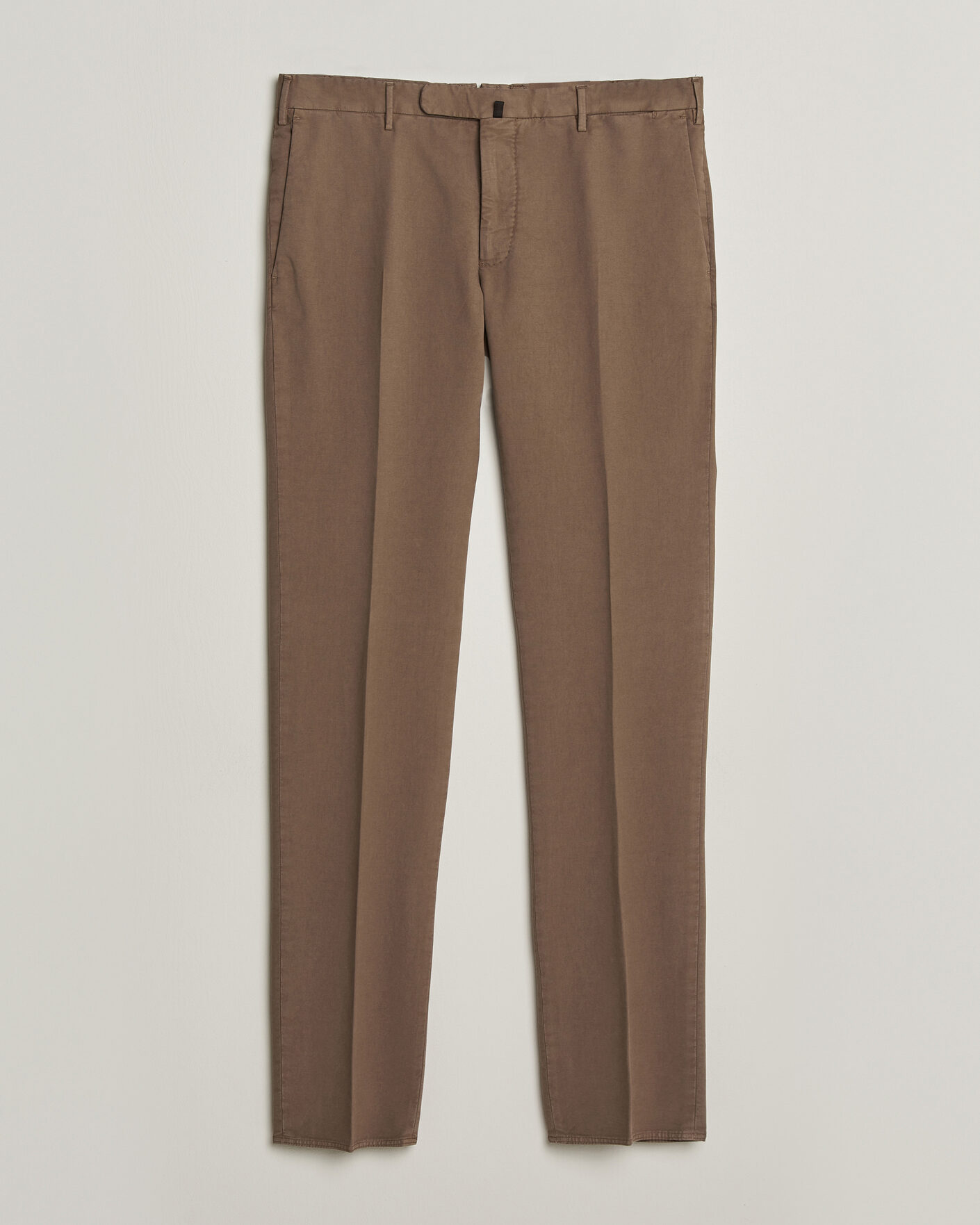 Heren | Broeken | Incotex | Slim Fit Soft Cotton Stretch Chinos Taupe