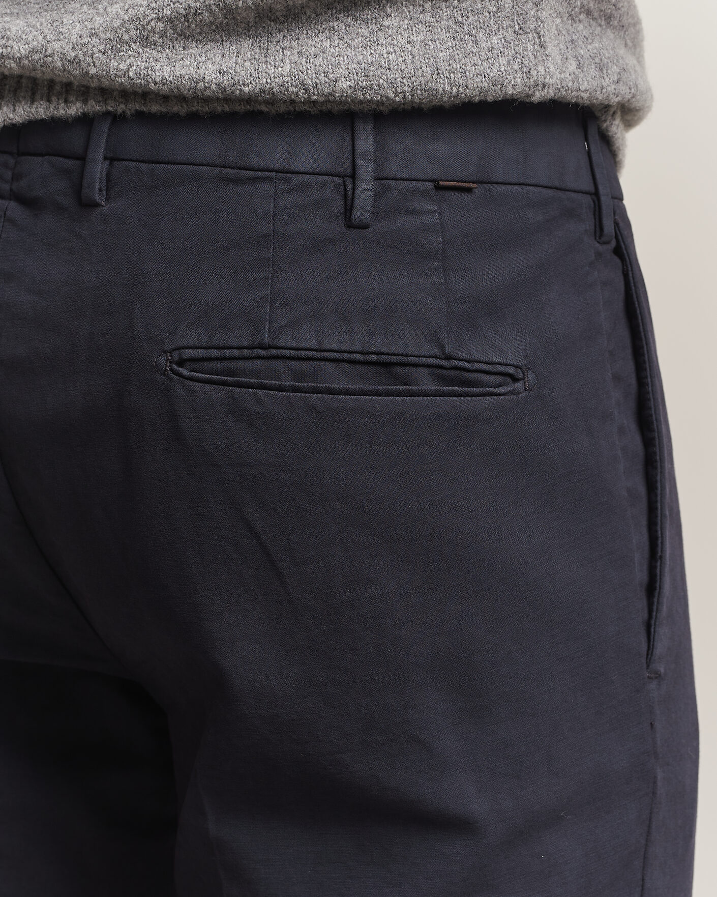 Heren | Broeken | Incotex | Slim Fit Soft Cotton Stretch Chinos Navy
