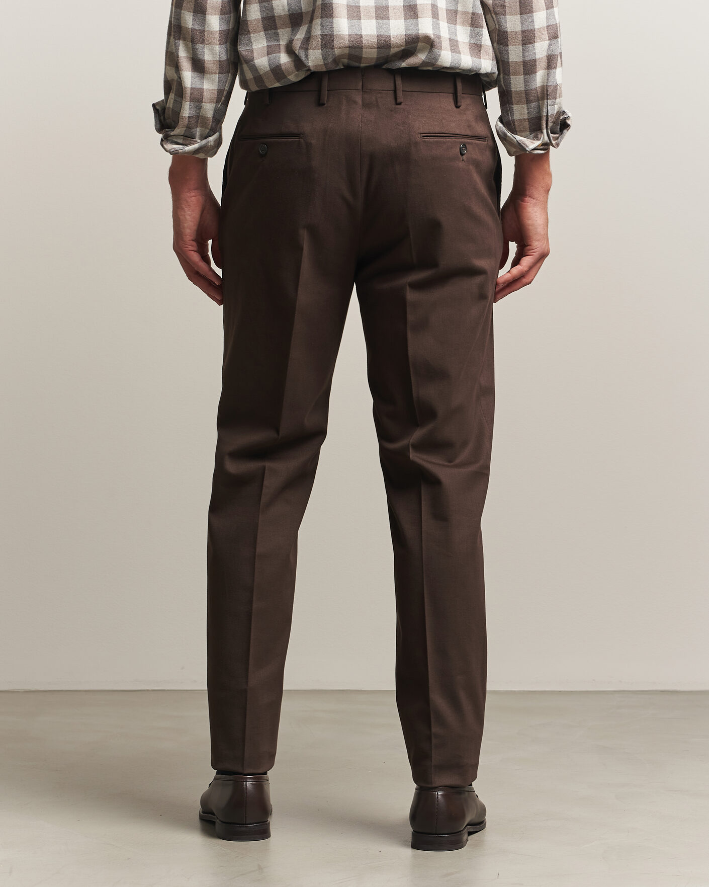 Heren | Broeken | Incotex | Regular Fit Cotton/Cashmere Trousers Military