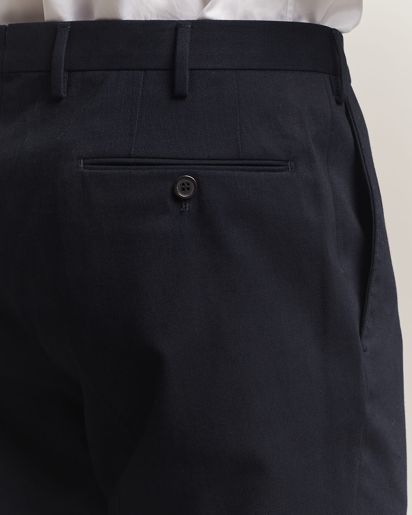 Heren | Broeken | Incotex | Regular Fit Cotton/Cashmere Trousers Navy