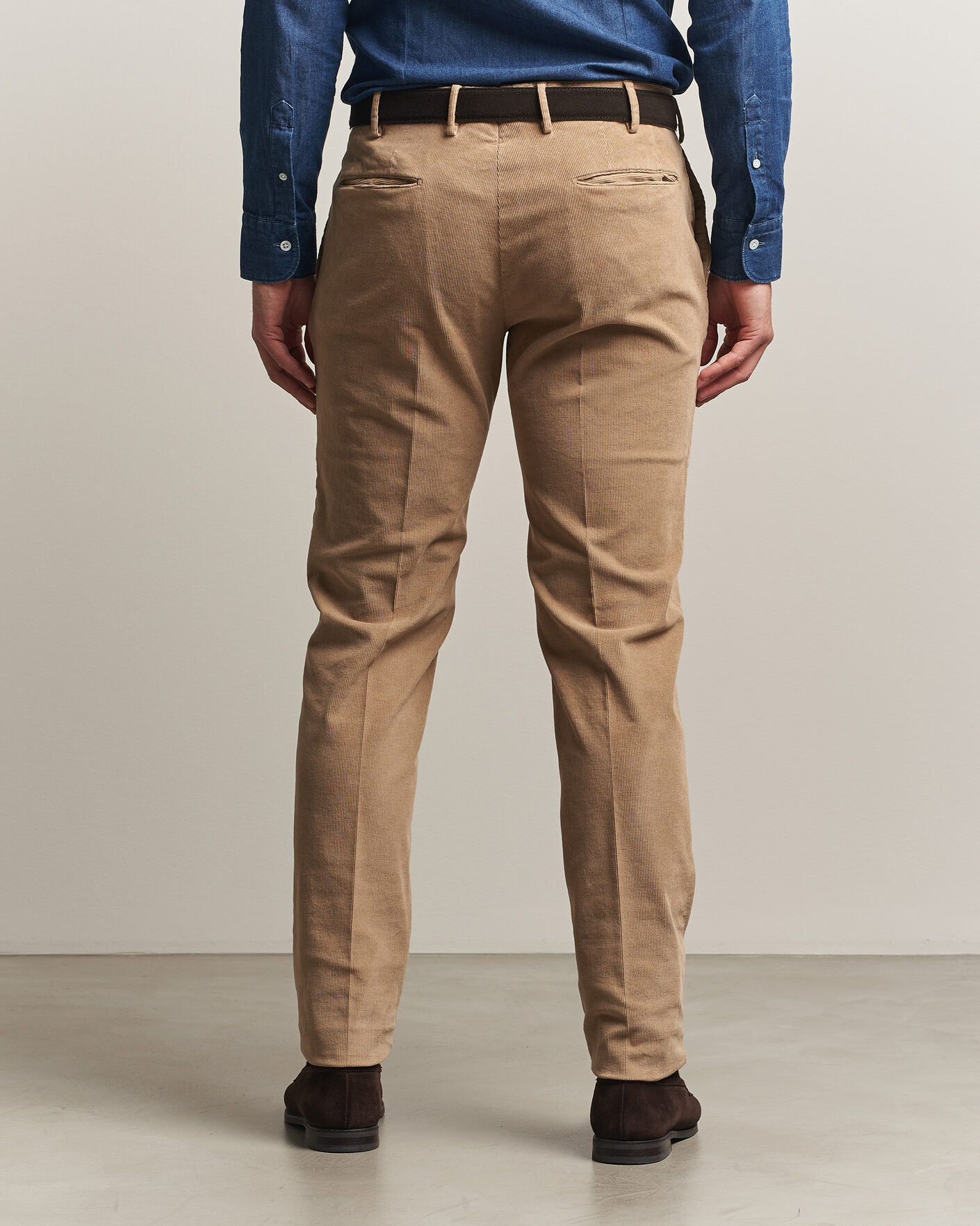 Heren | Broeken | Incotex | Slim Fit Baby Corduroy Trousers Beige