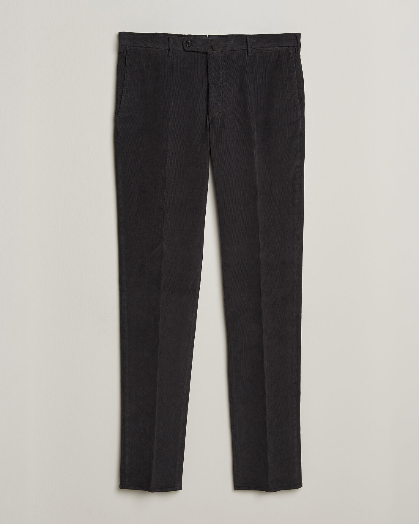 Heren | Broeken | Incotex | Regular Fit Baby Corduroy Trousers Dark Grey