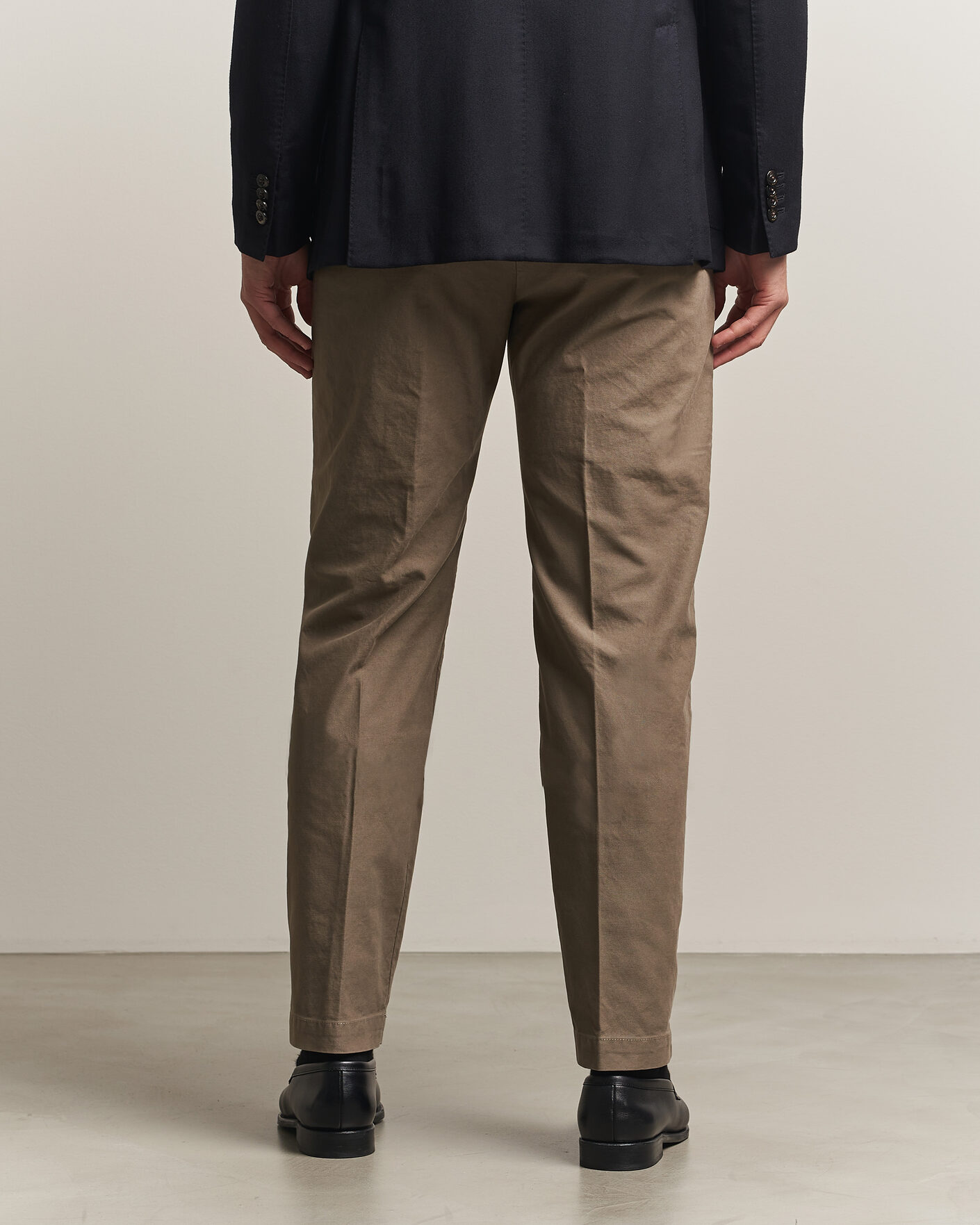 Heren | Broeken | Incotex | Regular Fit Garment Dyed Slacks Taupe
