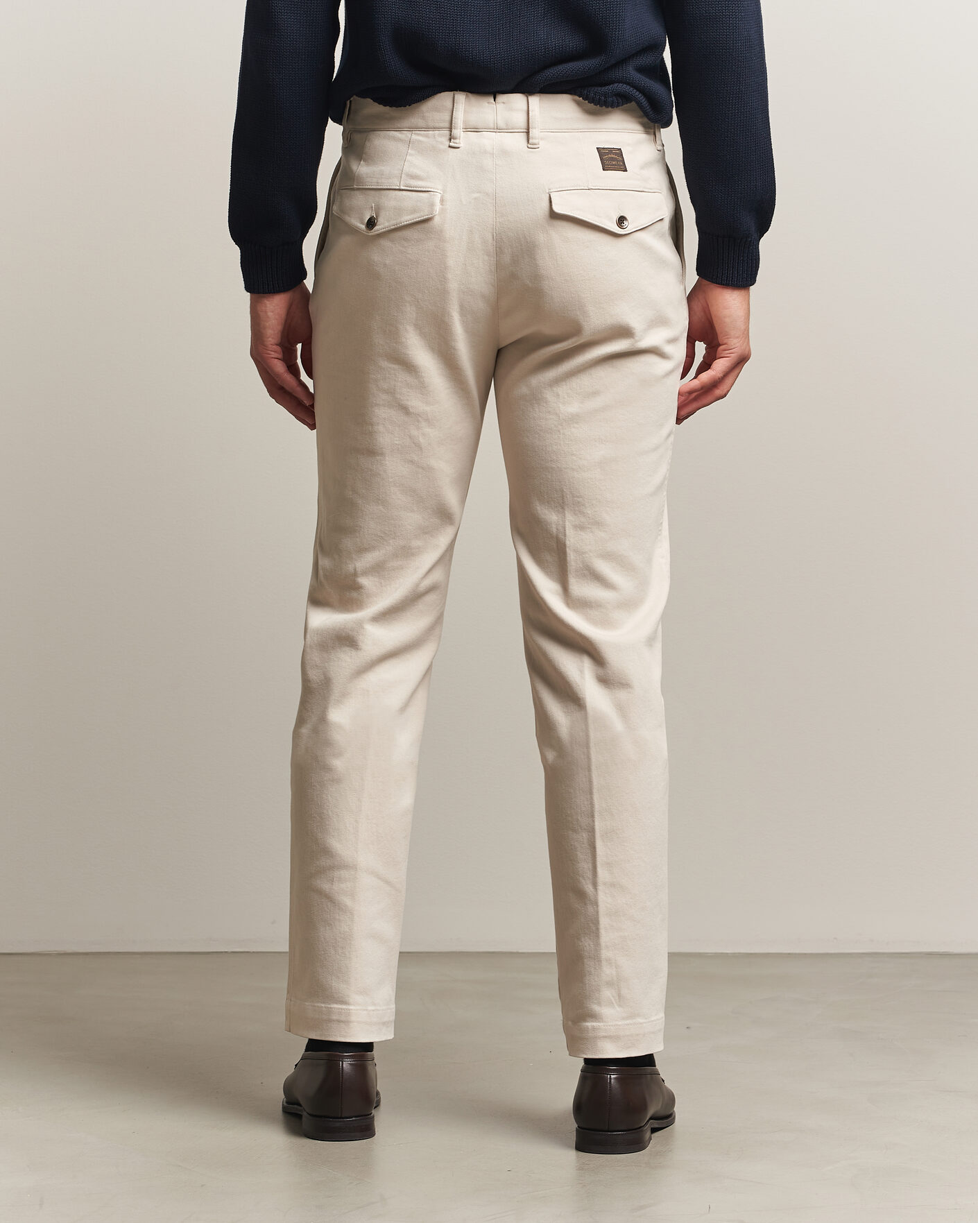 Heren | Broeken | Incotex | Regular Fit Cover Chinos Off White