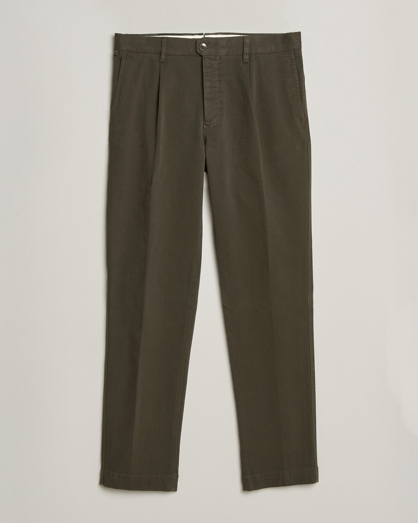 Heren | Broeken | Incotex | Regular Fit Cover Chinos Dark Green