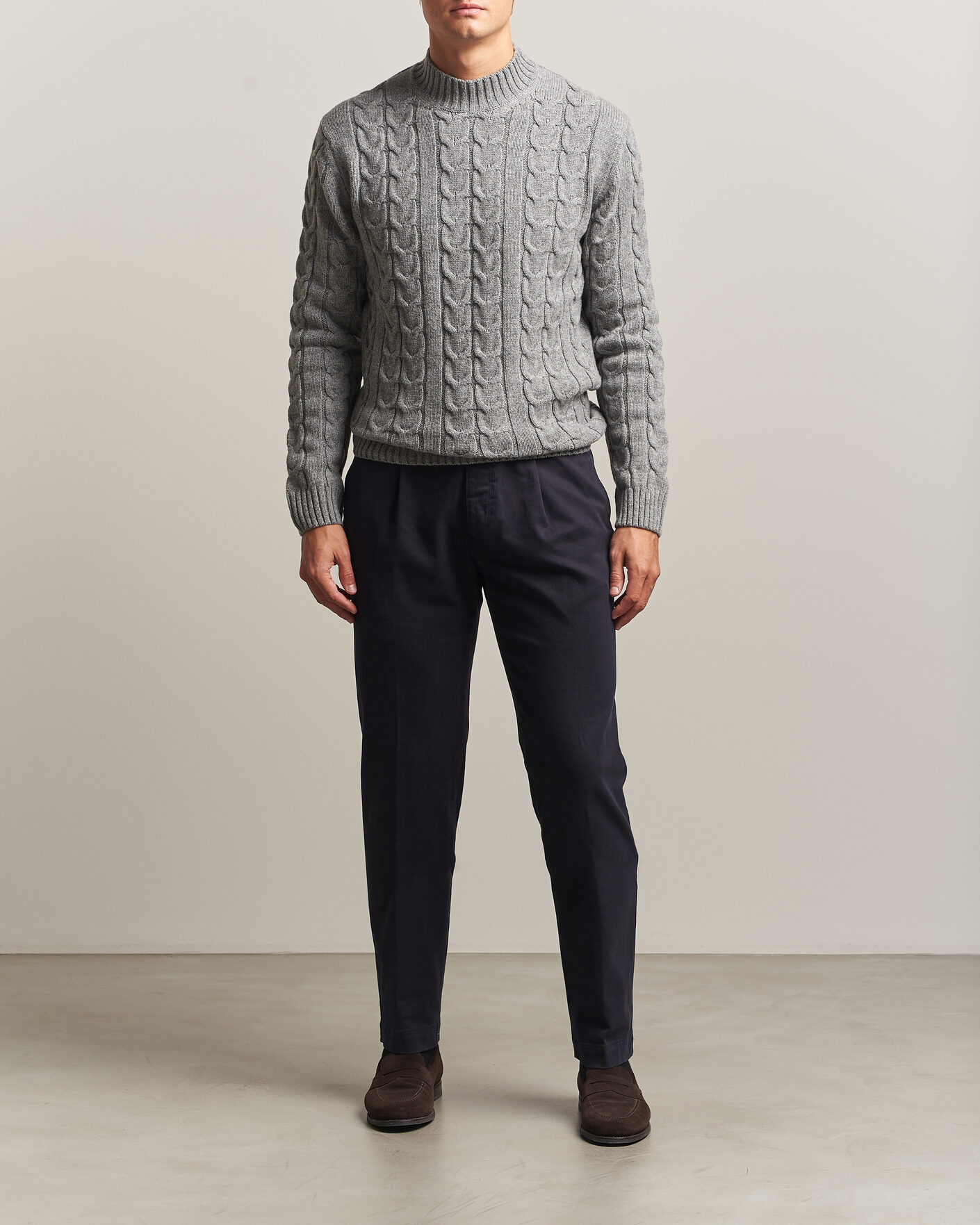 Heren | Broeken | Incotex | Regular Fit Cover Chinos Navy