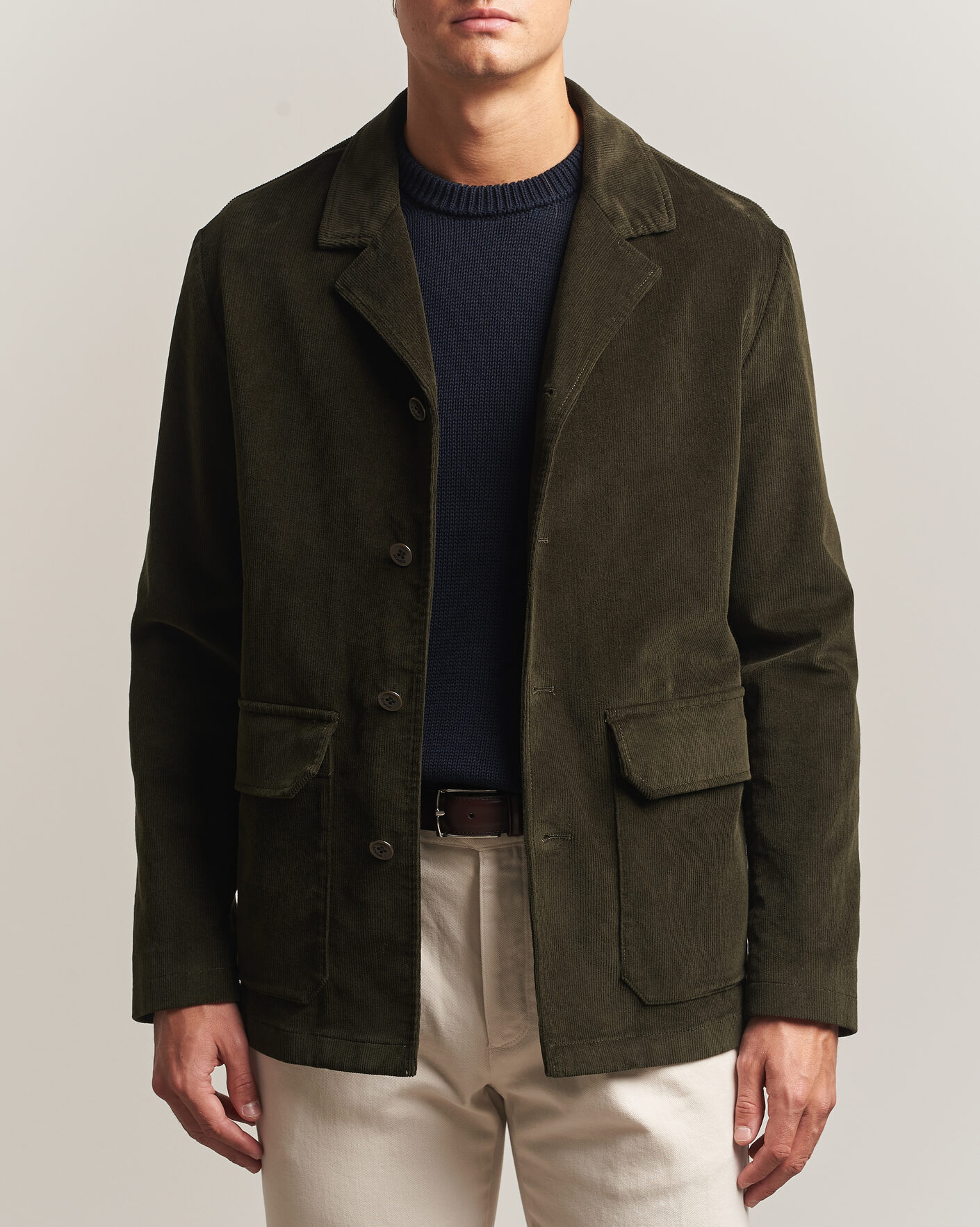 Heren | Blazers | Incotex | Corduroy Sports Jacket Forest Green