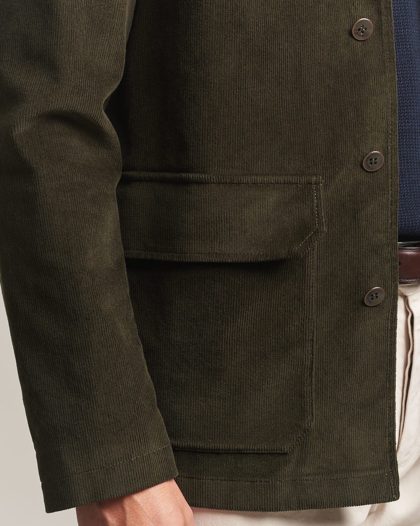 Heren | Blazers | Incotex | Corduroy Sports Jacket Forest Green