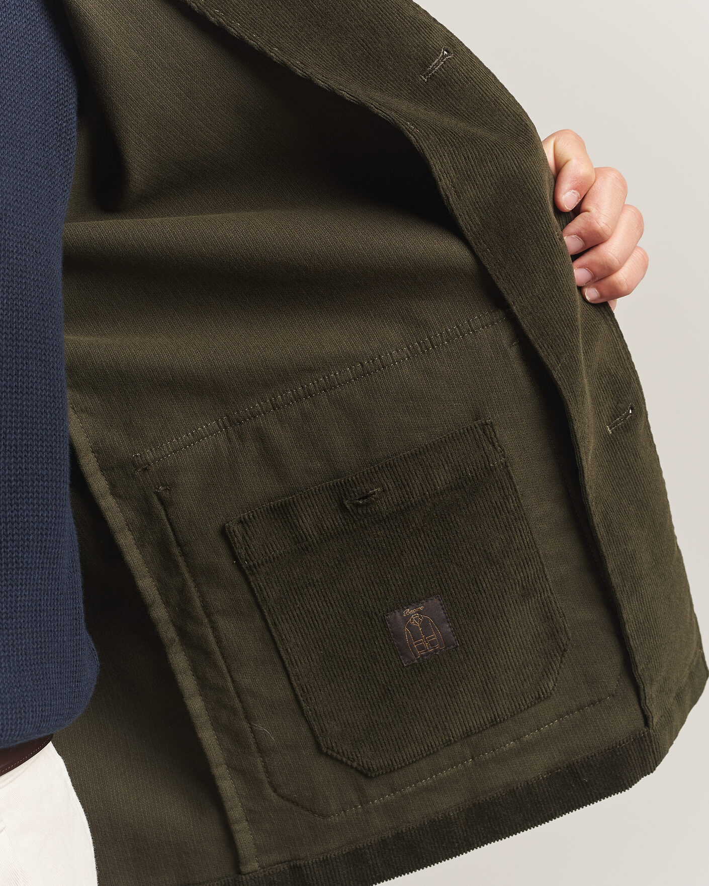 Heren | Blazers | Incotex | Corduroy Sports Jacket Forest Green