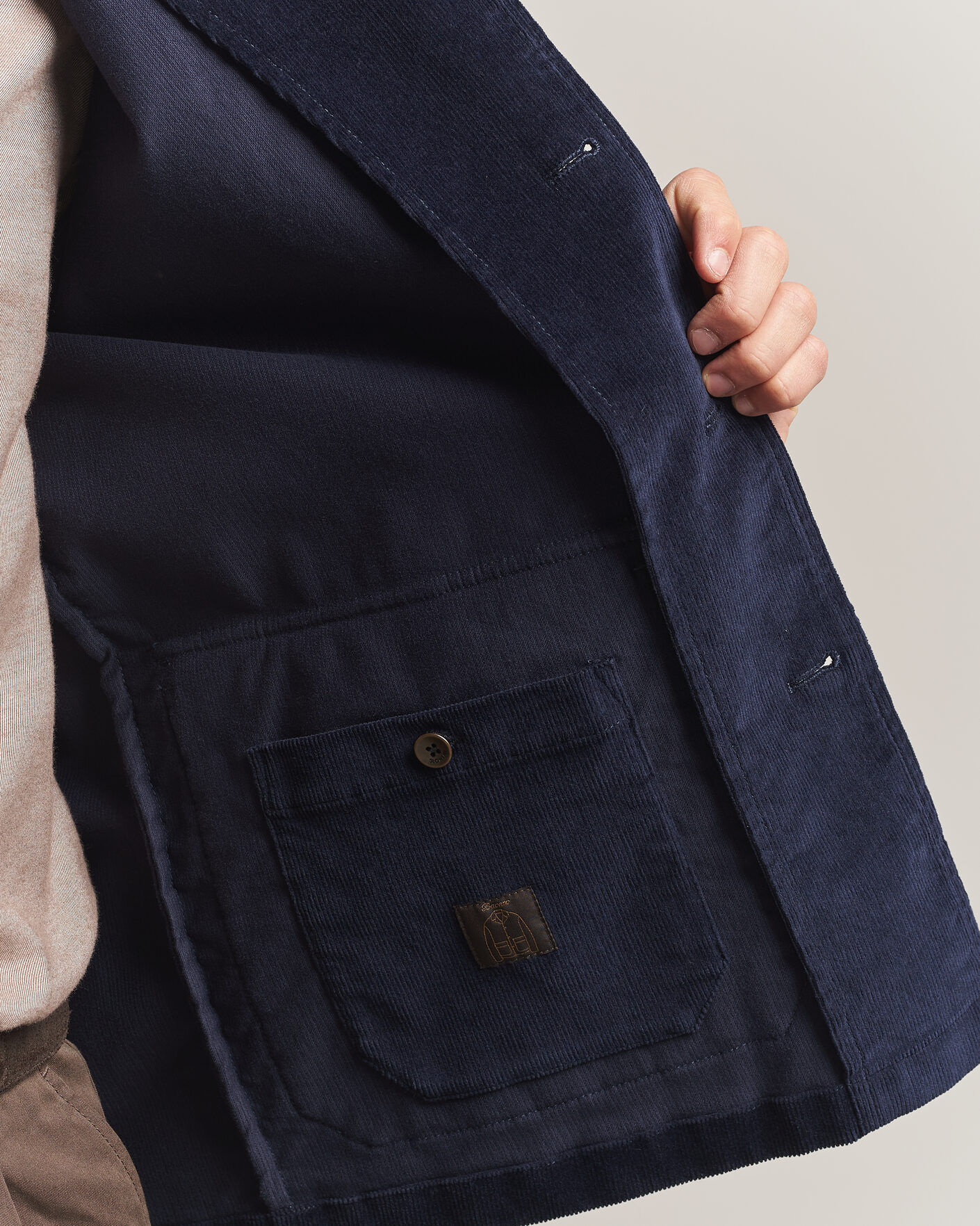 Heren | Blazers | Incotex | Corduroy Sports Jacket Navy