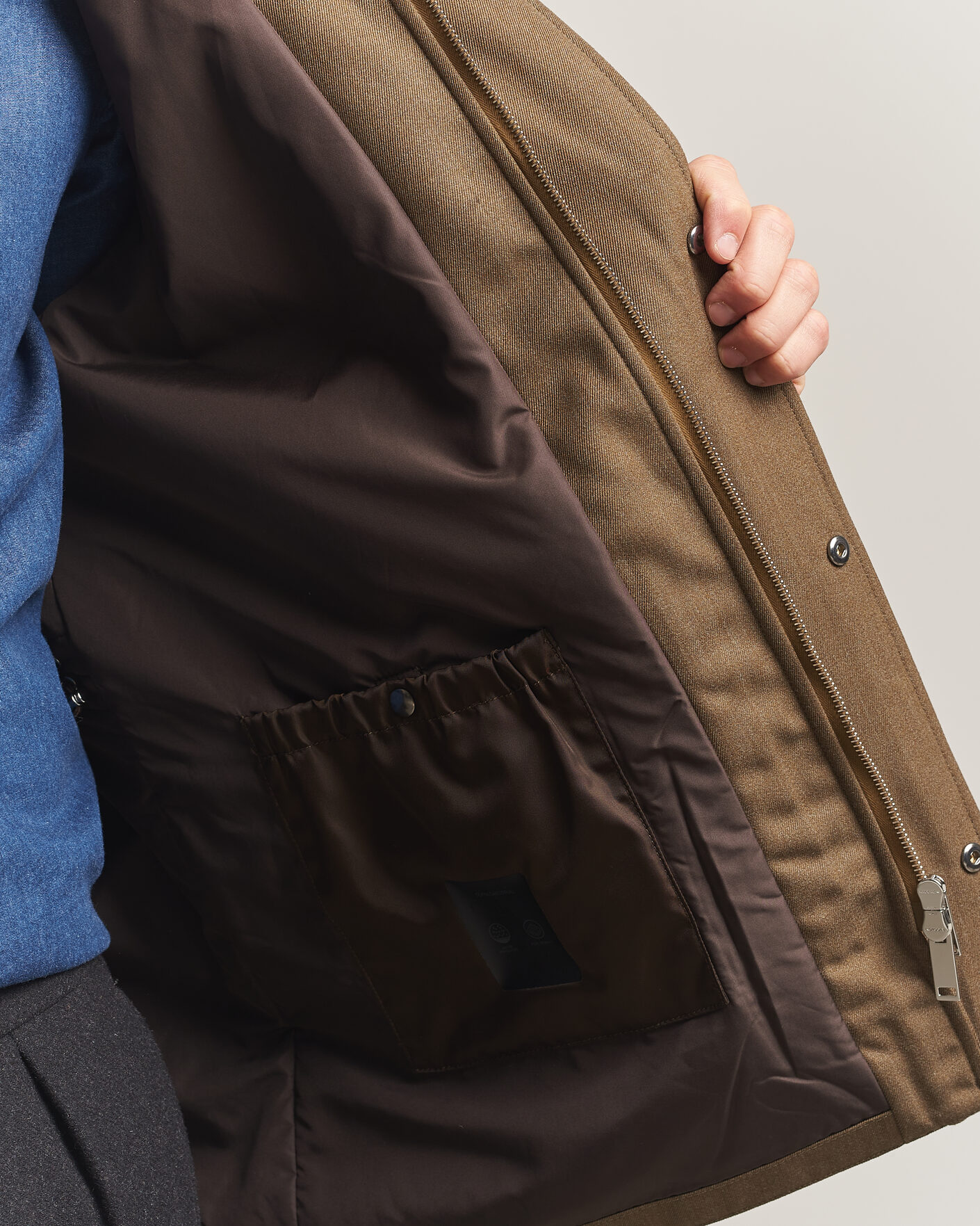 Heren | Jassen | Incotex | Water Repellent Rain Caban Country Green