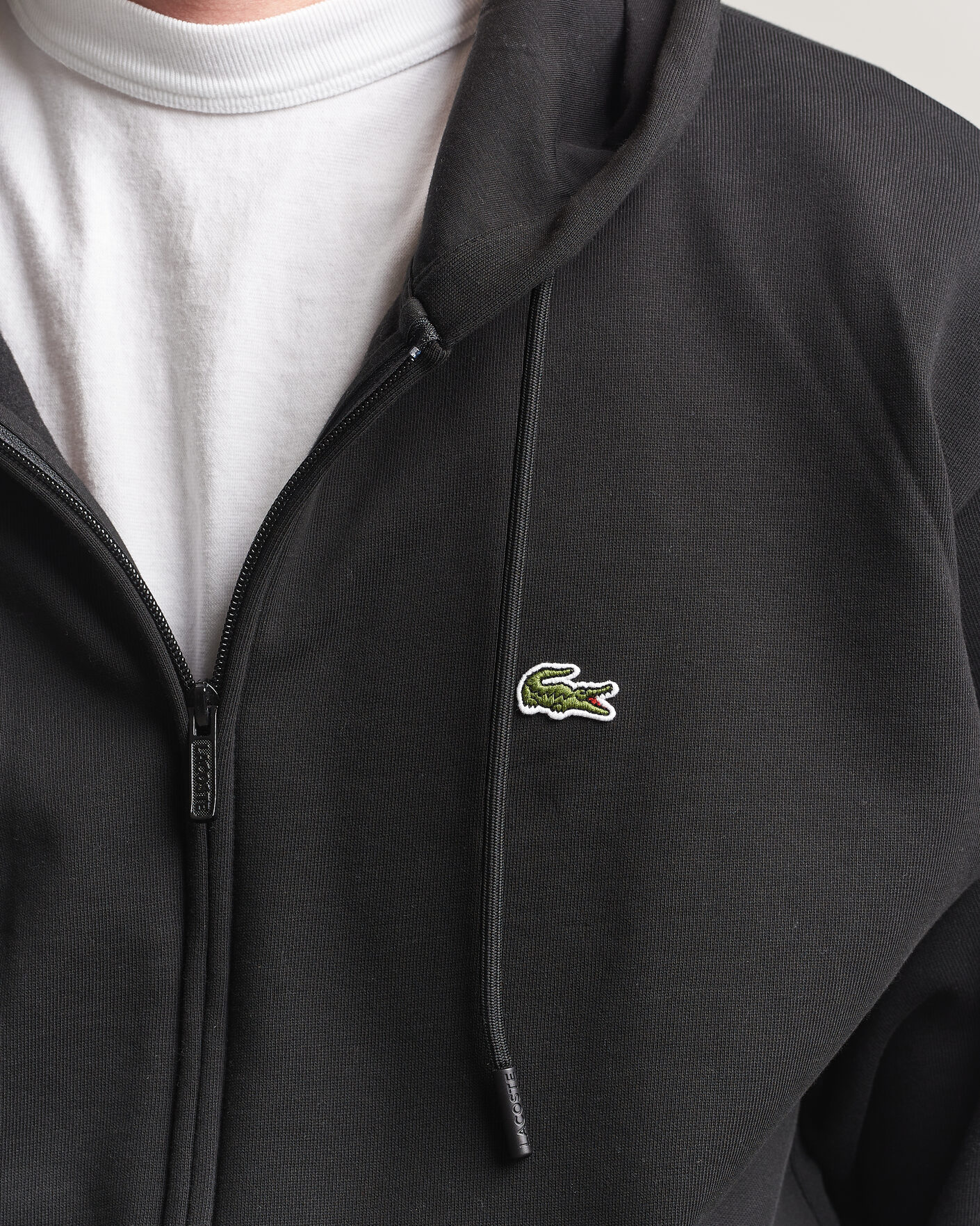 Heren | Truien | Lacoste | Full Zip Hoodie Black