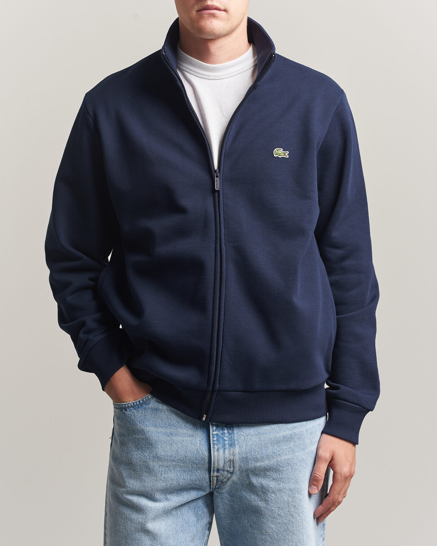 Heren | Truien | Lacoste | Full Zip Sweater Navy Blue