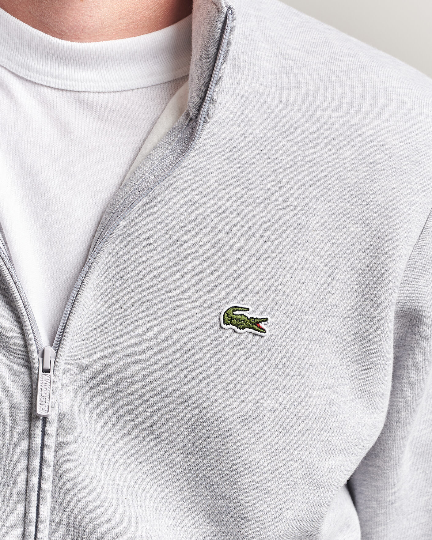 Heren | Truien | Lacoste | Full Zip Sweater Silver Chine