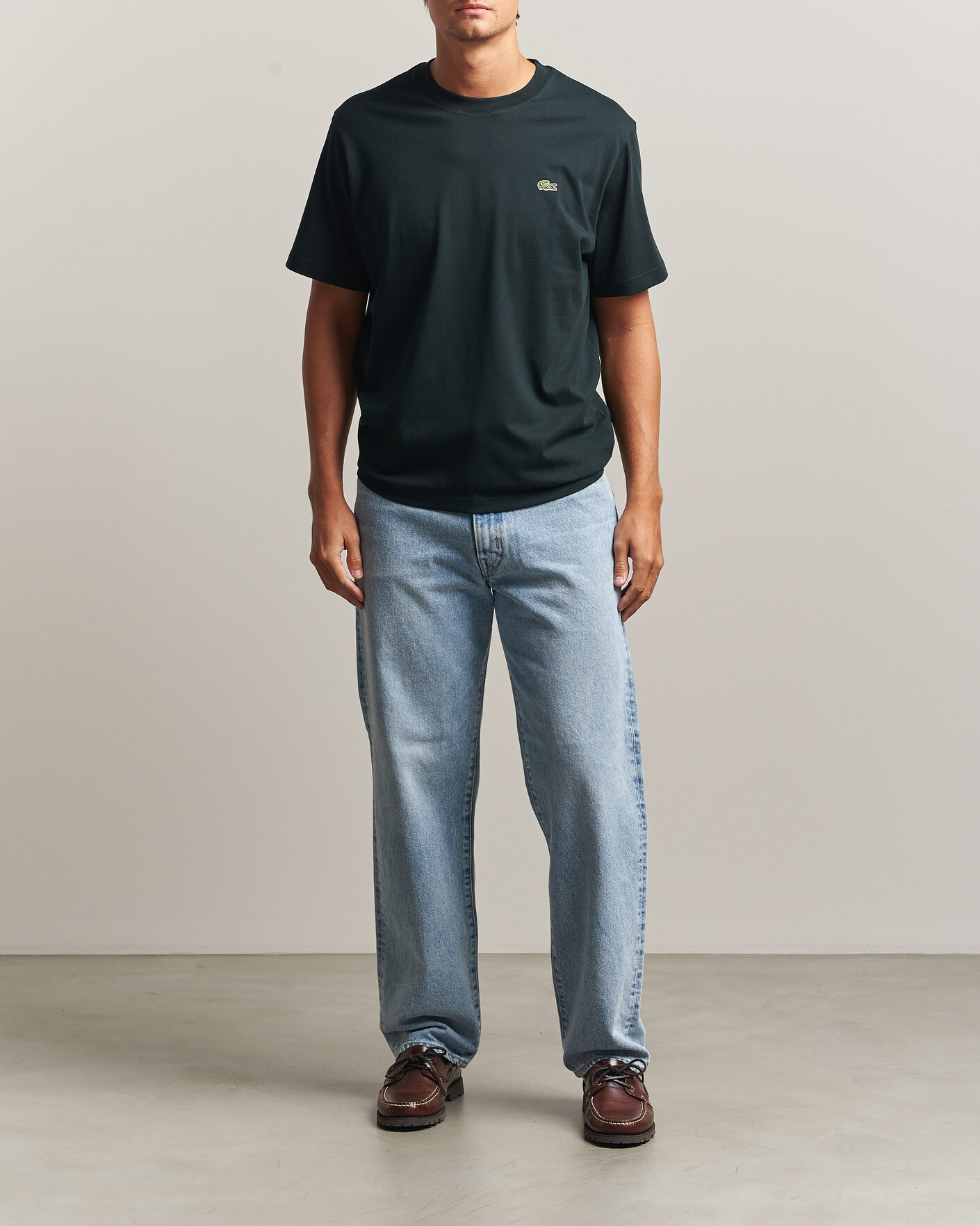 Heren | T-shirts | Lacoste | Crew Neck T-Shirt Dark Varech