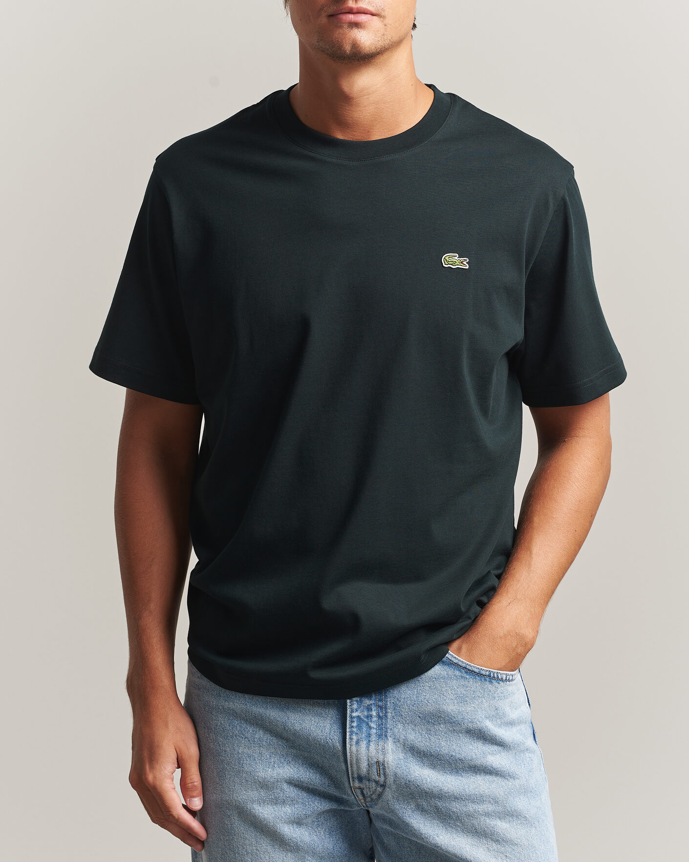 Heren | T-shirts | Lacoste | Crew Neck T-Shirt Dark Varech