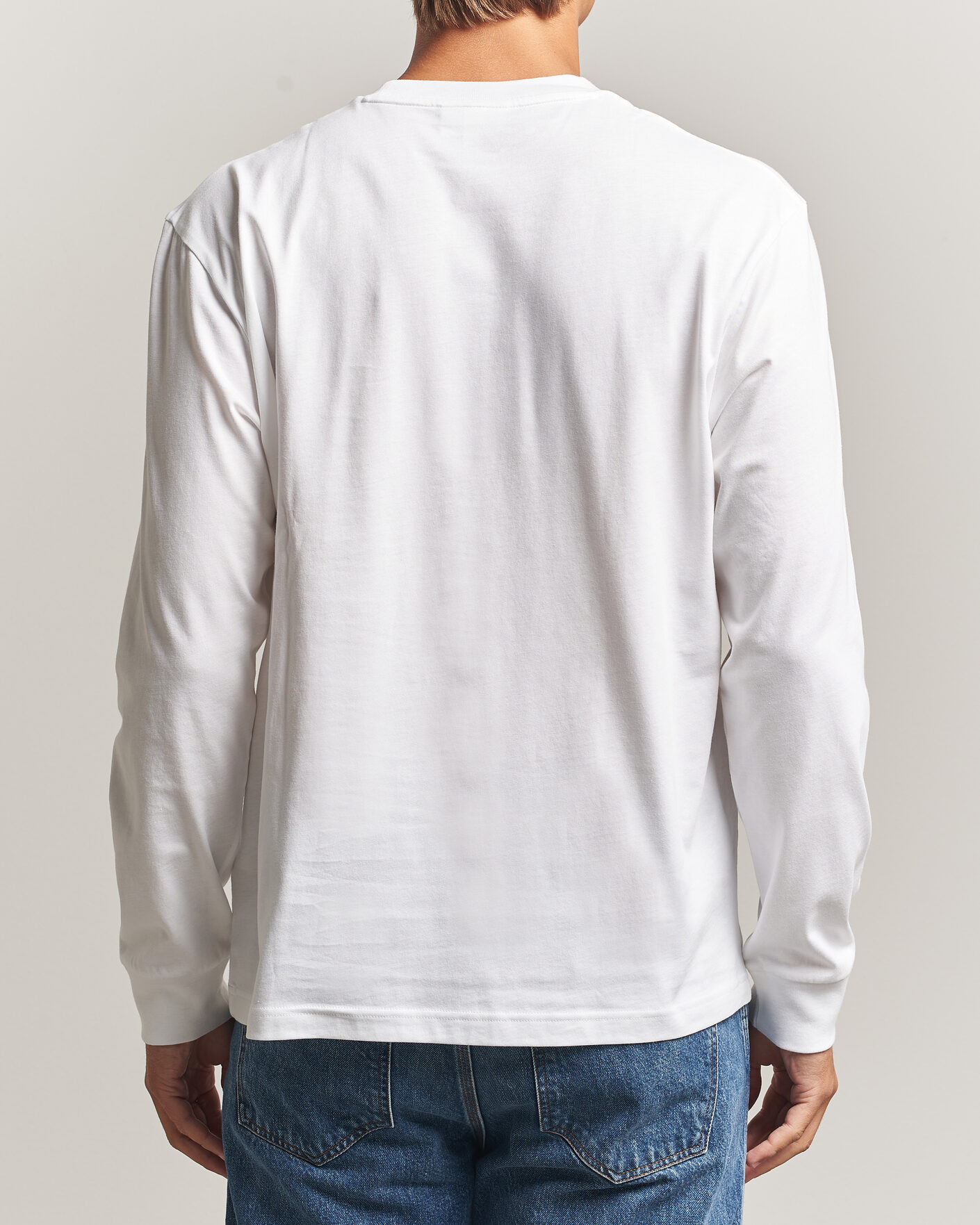 Heren | T-shirts | Lacoste | Crew Neck Long Sleeve T-Shirt White
