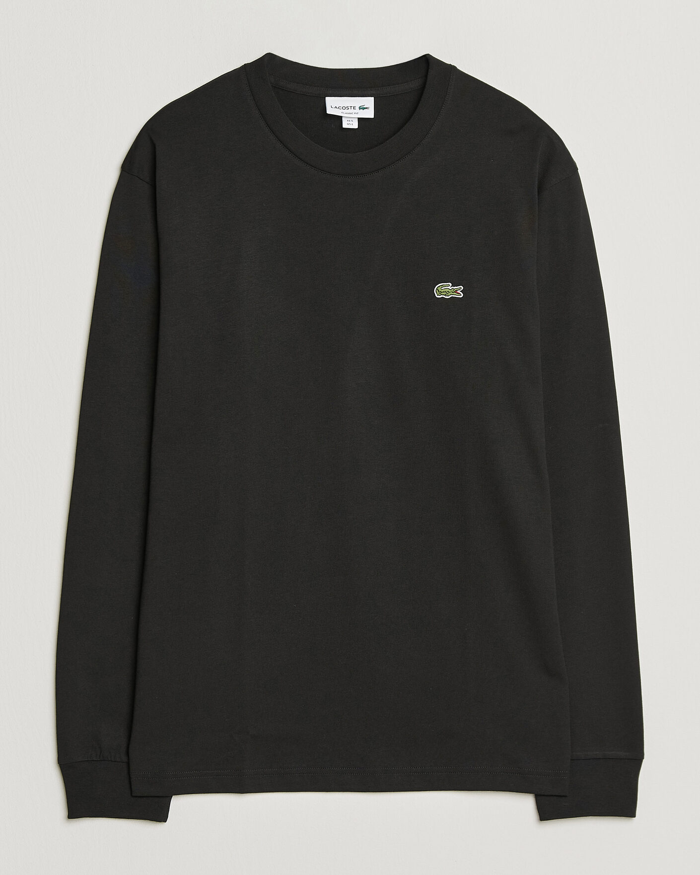 Heren | T-shirts | Lacoste | Crew Neck Long Sleeve T-Shirt Black