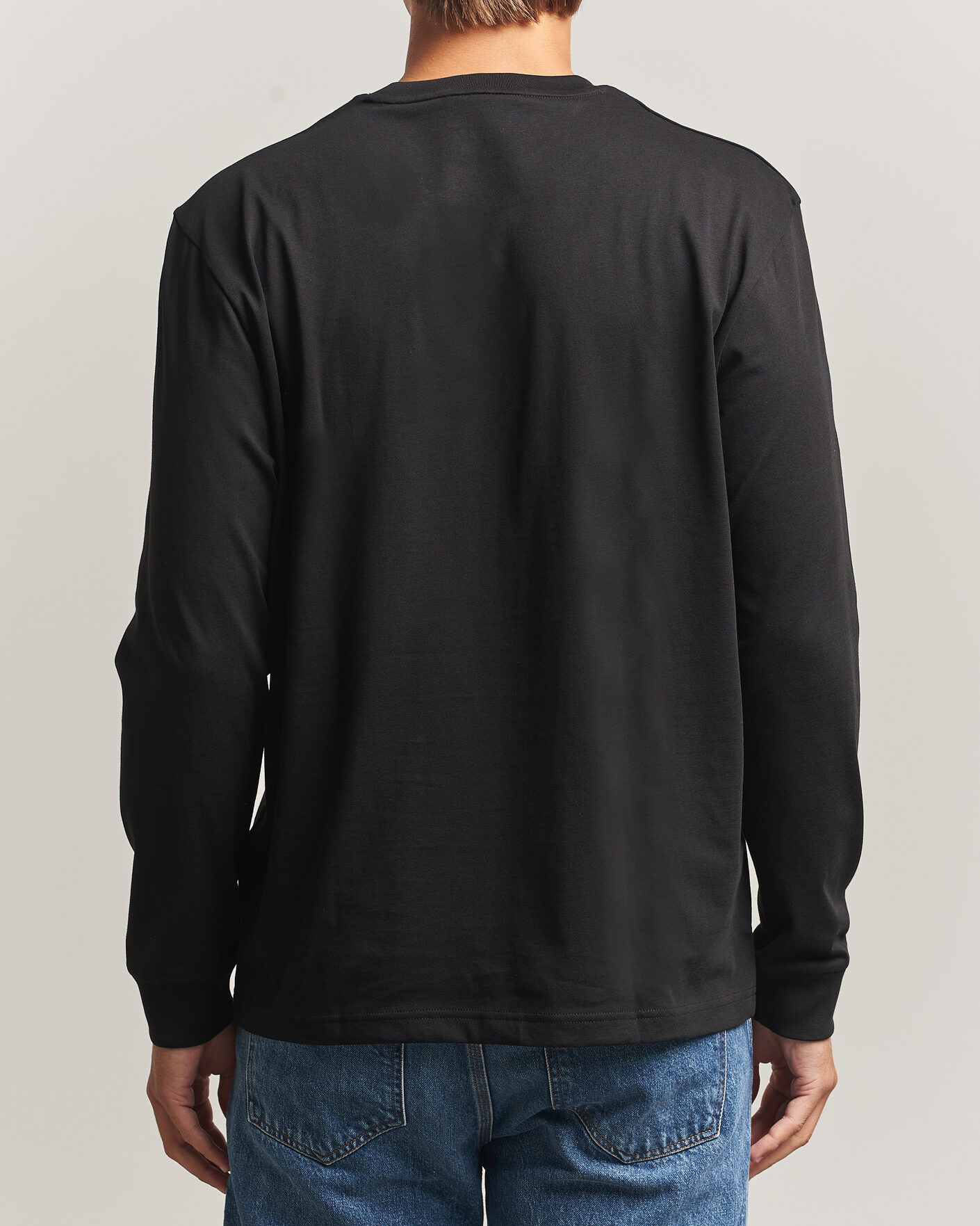 Heren | T-shirts | Lacoste | Crew Neck Long Sleeve T-Shirt Black