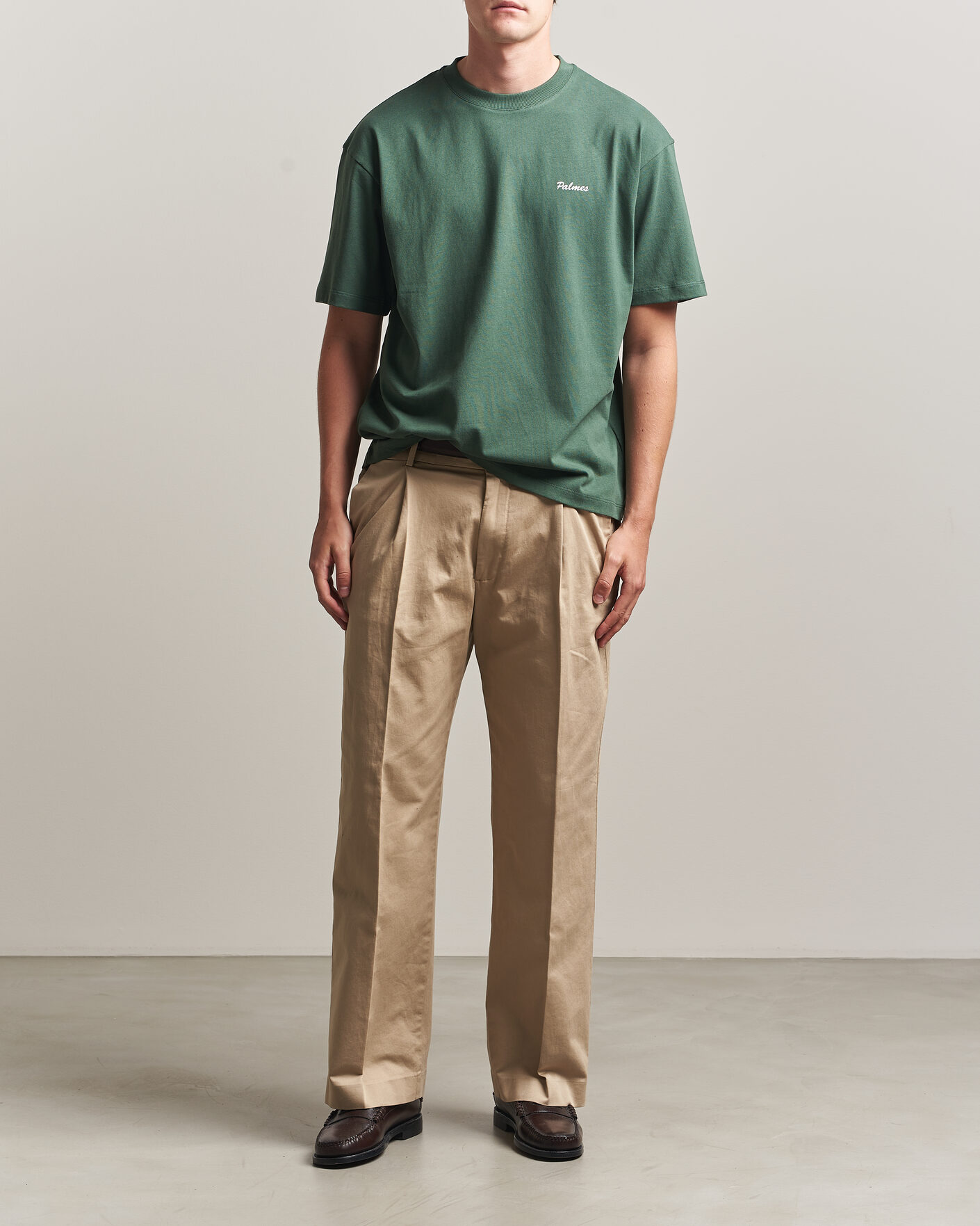 Heren | T-shirts | Palmes | Logo T-Shirt Dark Green