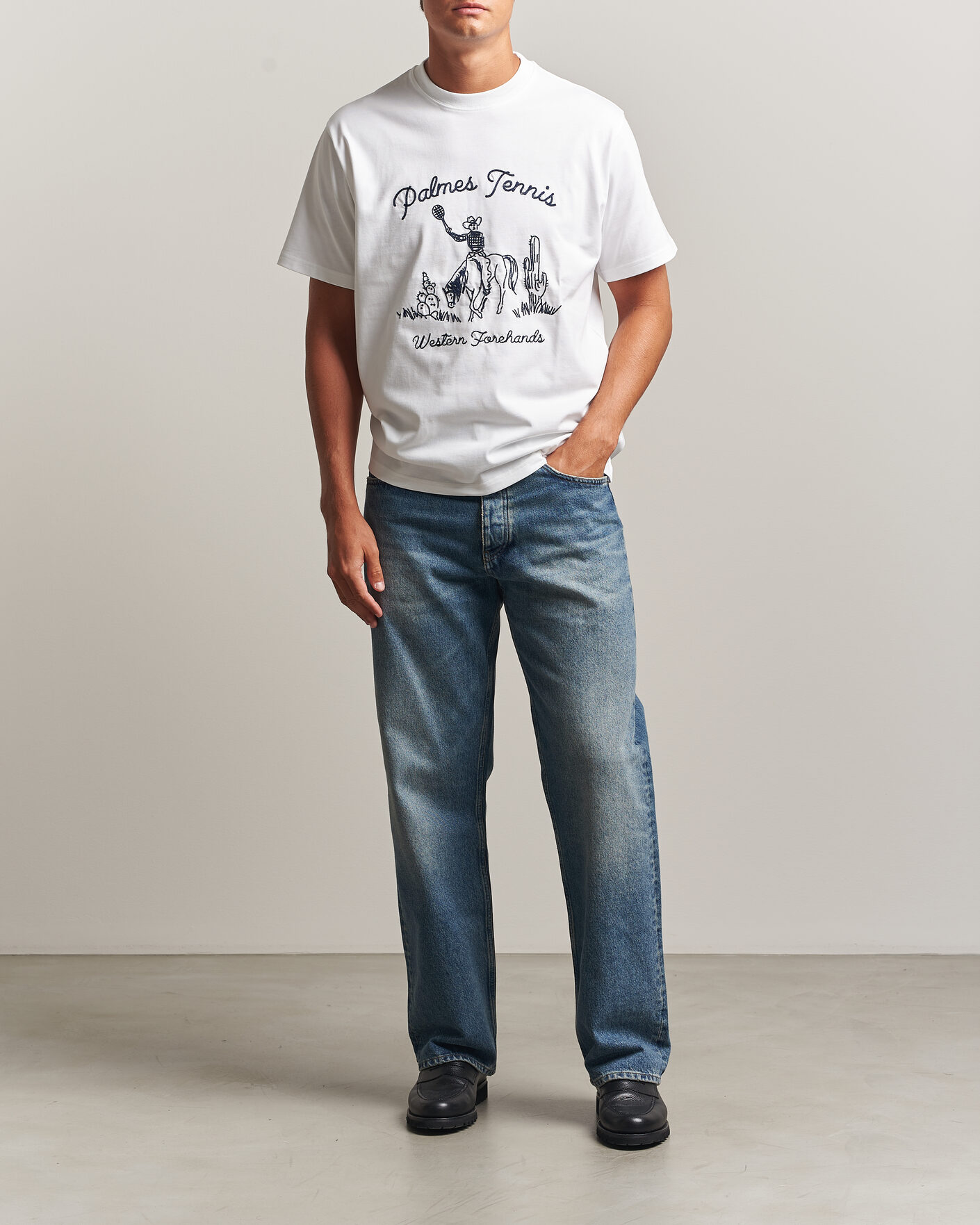 Heren | T-shirts | Palmes | Western T-Shirt White