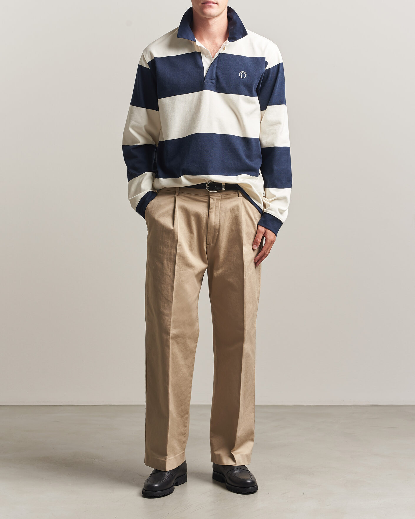 Heren | Truien | Palmes | Ball Rugby Shirt Navy Stripe