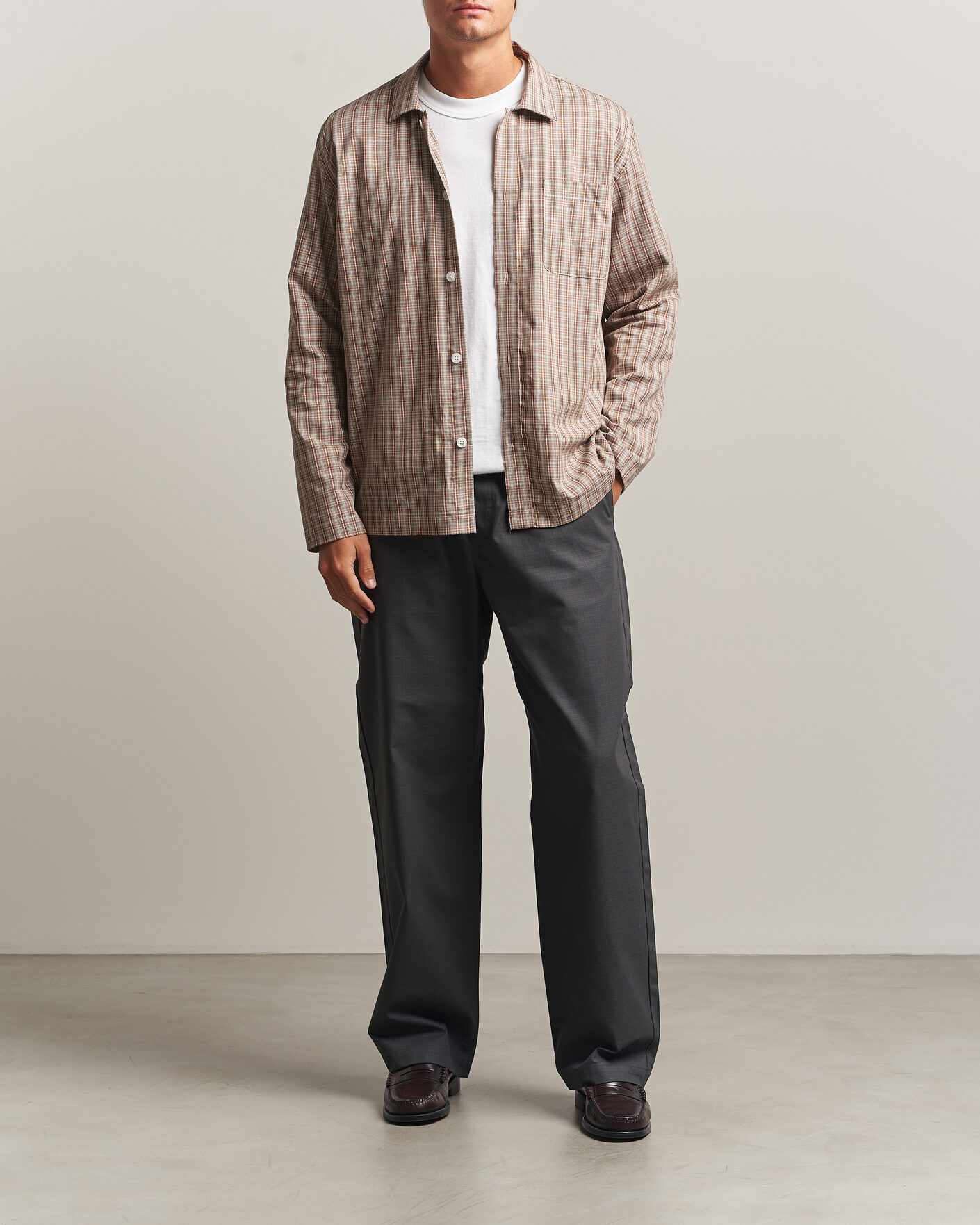 Heren | Broeken | Palmes | Lucien Ripstop Trousers Charcoal