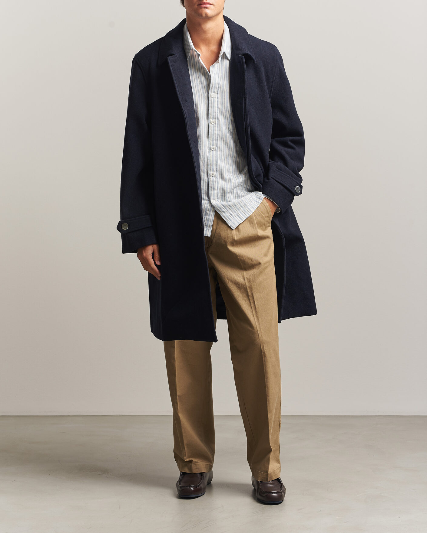 Heren | Jassen | Palmes | Cedric Wool Coat Navy