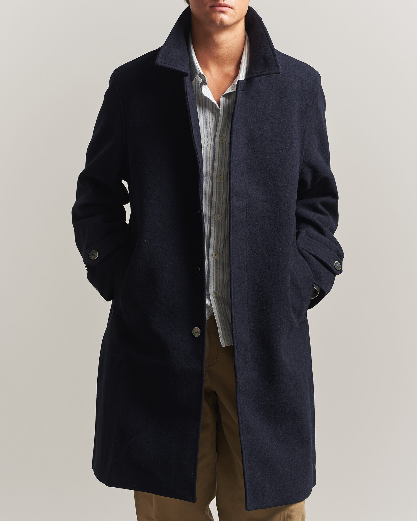Heren | Jassen | Palmes | Cedric Wool Coat Navy