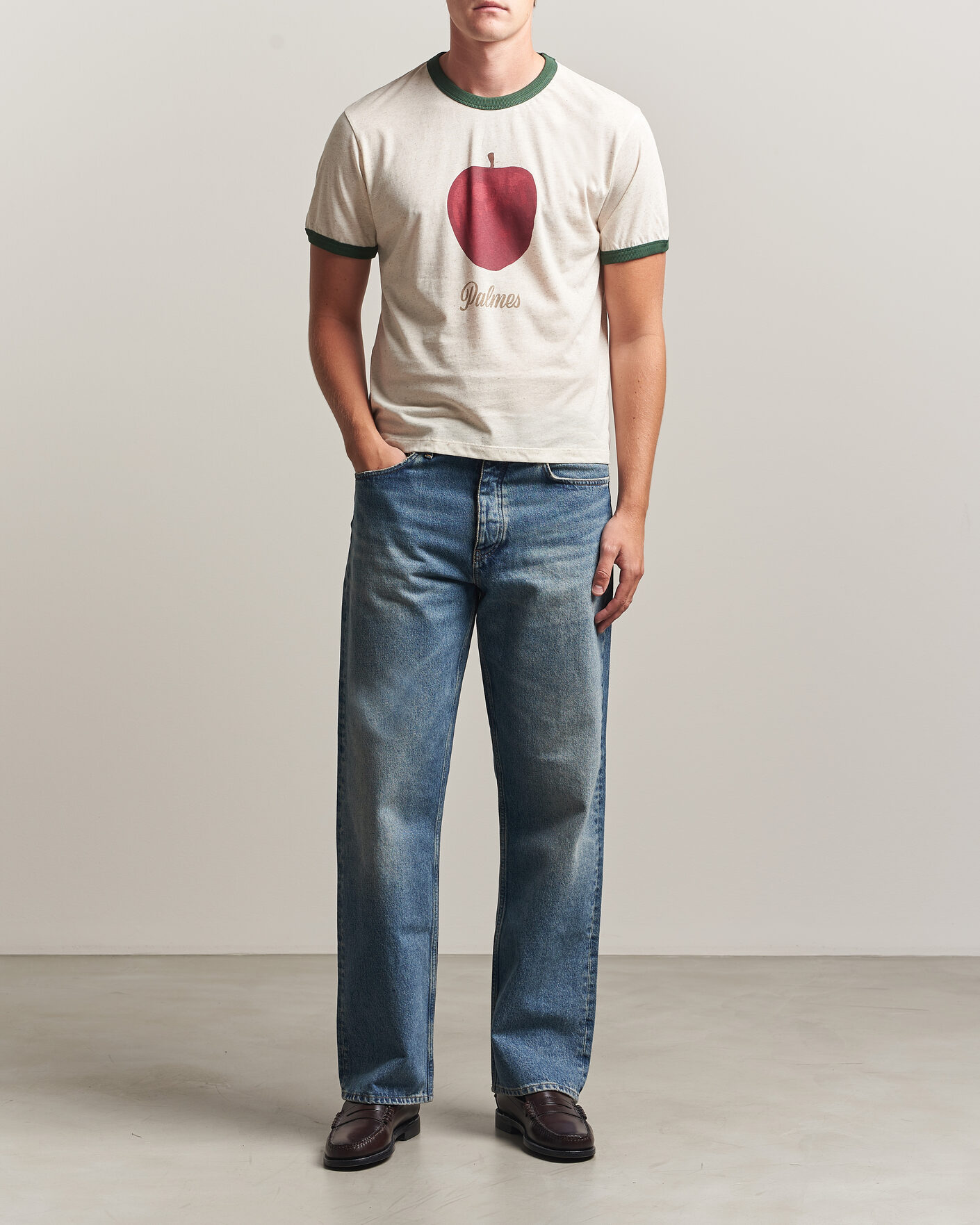 Heren | T-shirts | Palmes | Apple Ringer T-Shirt Broken White