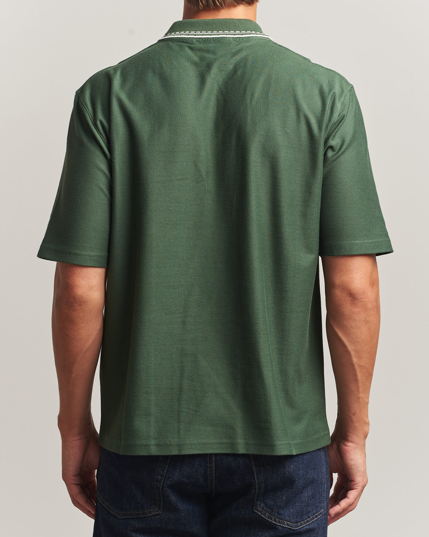 Heren | Polo's | Palmes | Panel Zip Polo Green