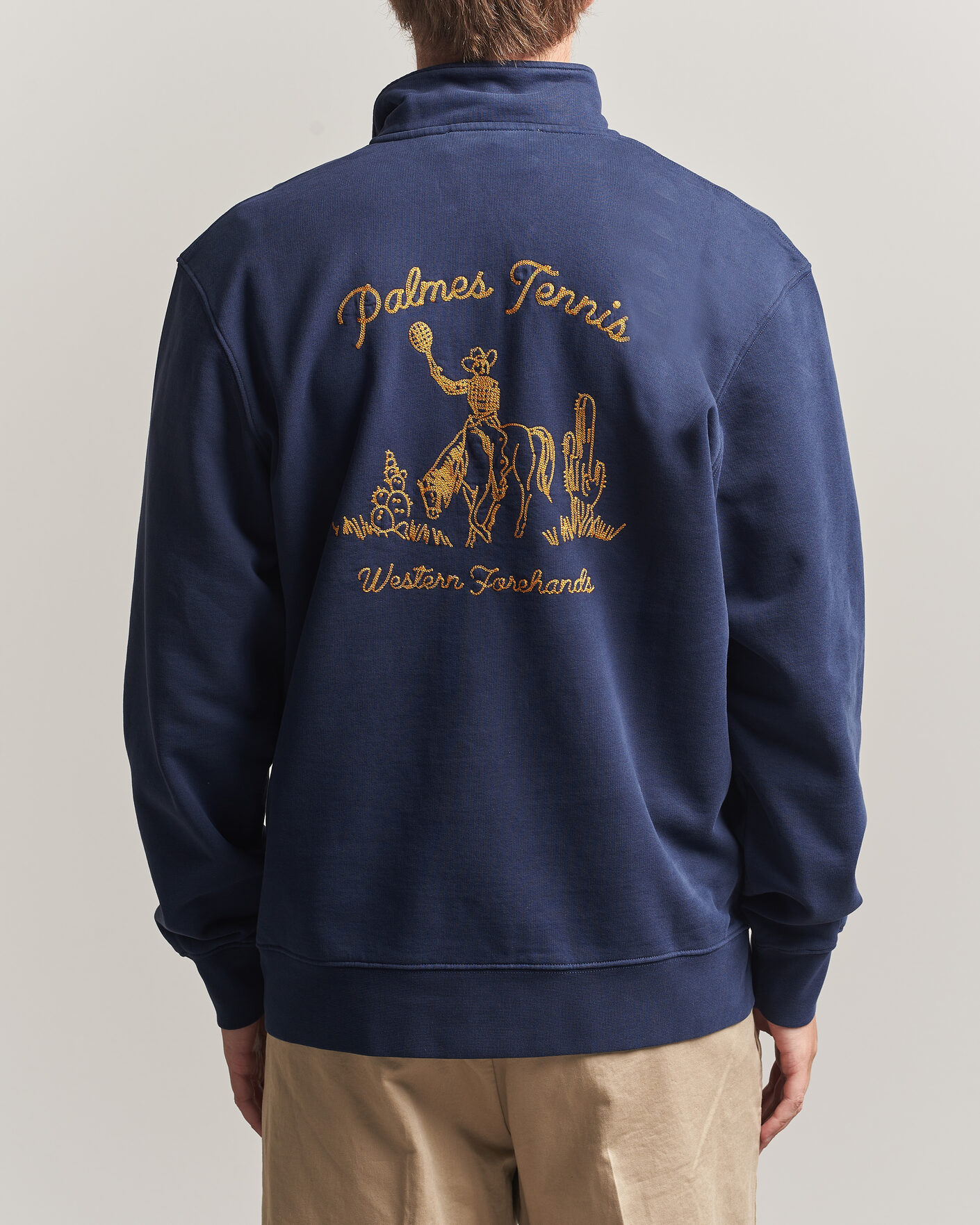 Heren | Truien | Palmes | Western Zip Sweatshirt Navy