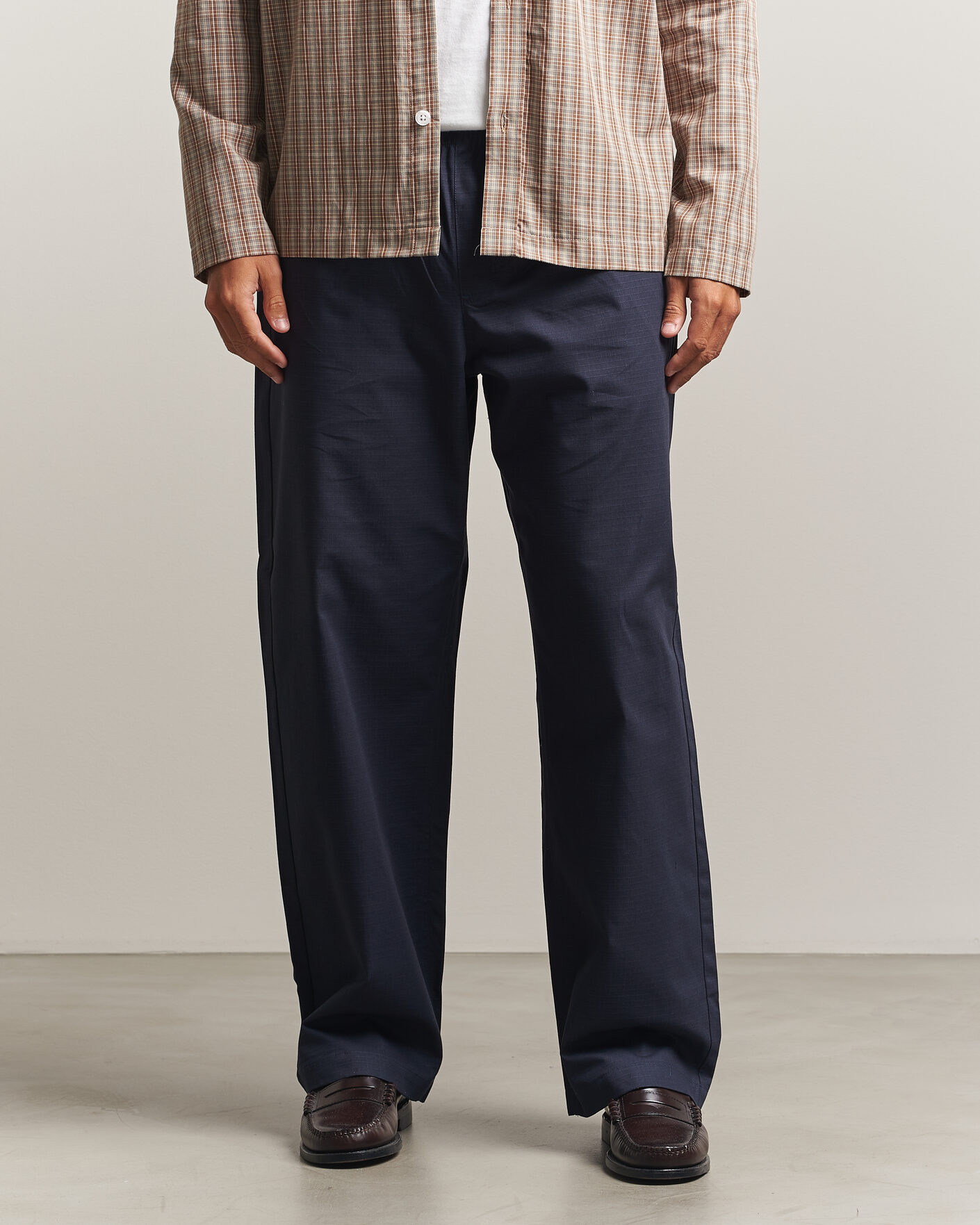 Heren | Broeken | Palmes | Lucien Ripstop Trousers Navy