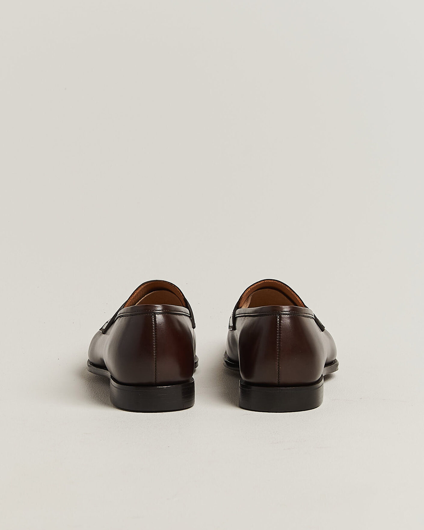 Heren | Instappers | Crockett & Jones | Crawford Handgrade Penny Loafer Dk Brown Antique Calf