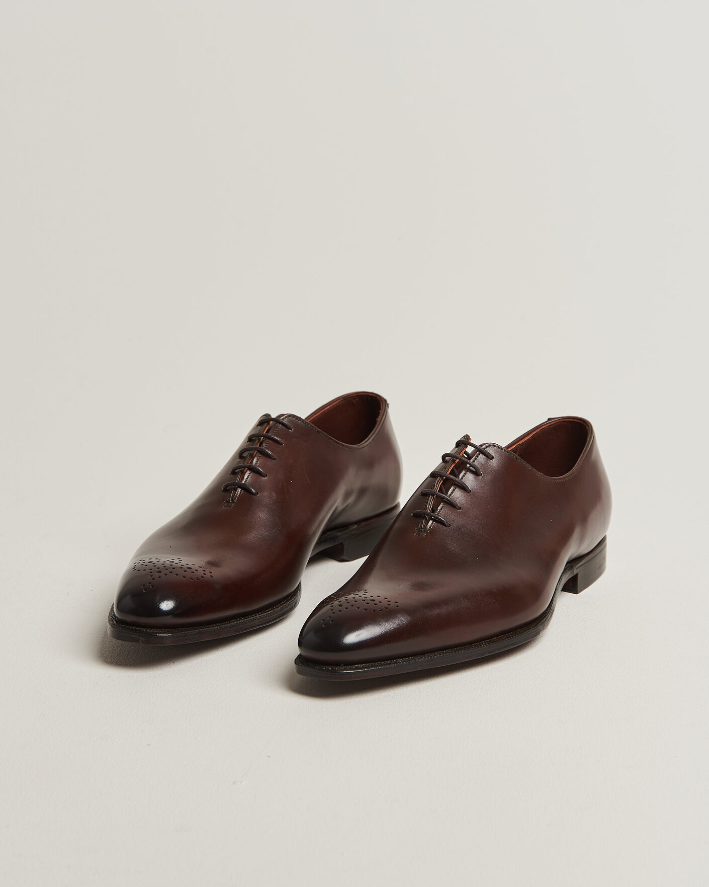 Heren | Oxfords | Crockett & Jones | Weymouth 2 Handgrade Wholecut Dk Brown Antique Calf
