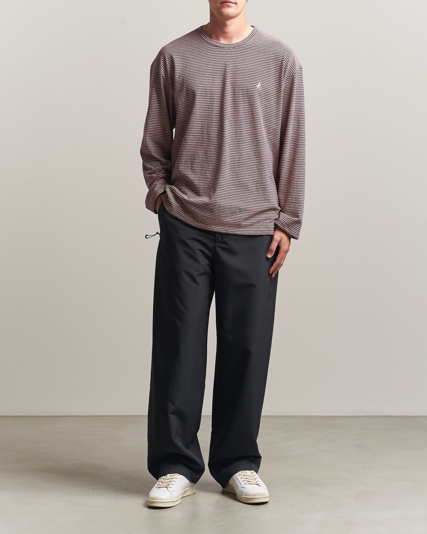 Heren | T-shirts | Jil Sander | Long Sleeve Striped T-Shirt Red